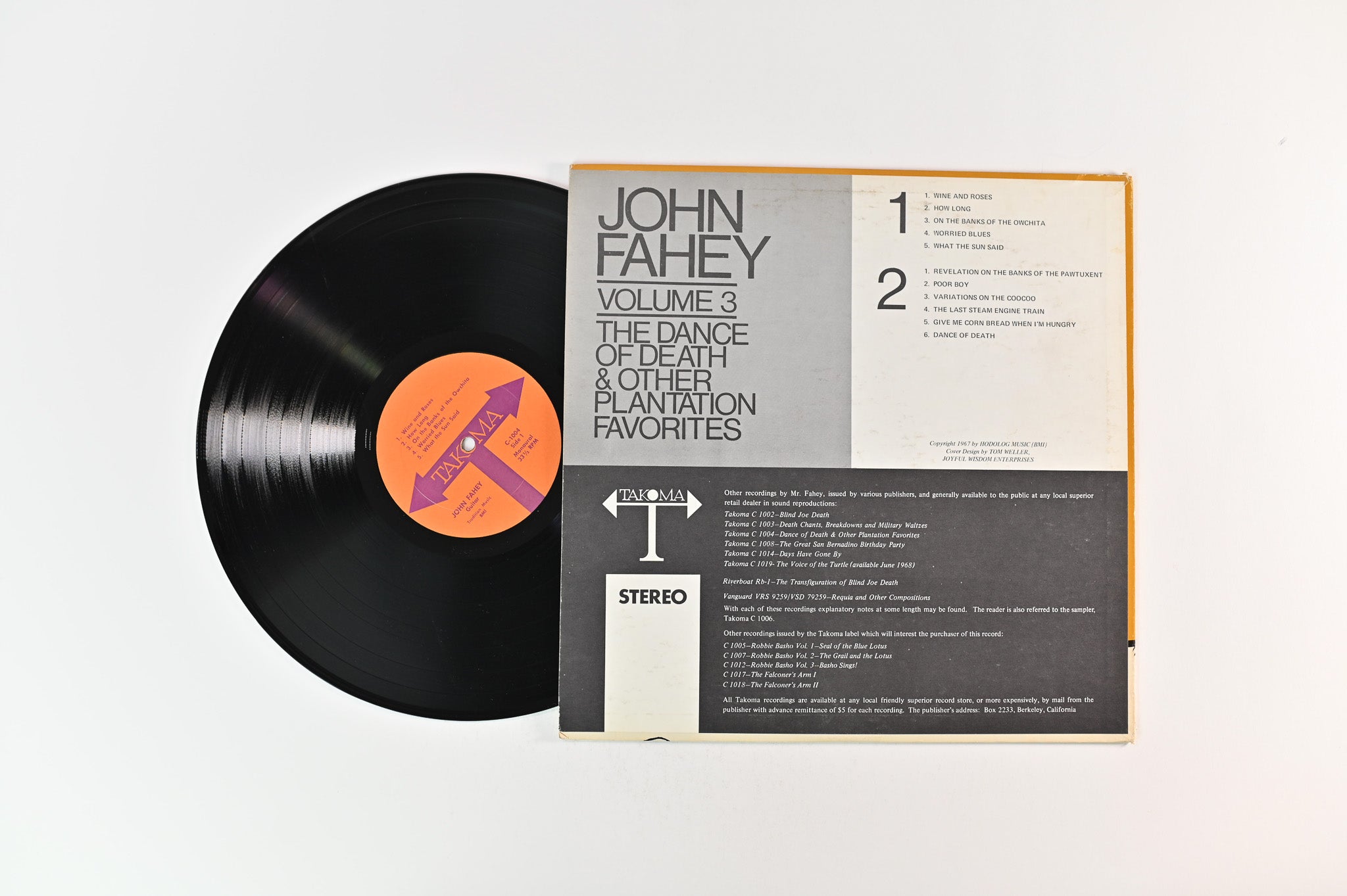 John Fahey - Volume 3 / The Dance Of Death & Other Plantation Favorites on Takoma Reissue