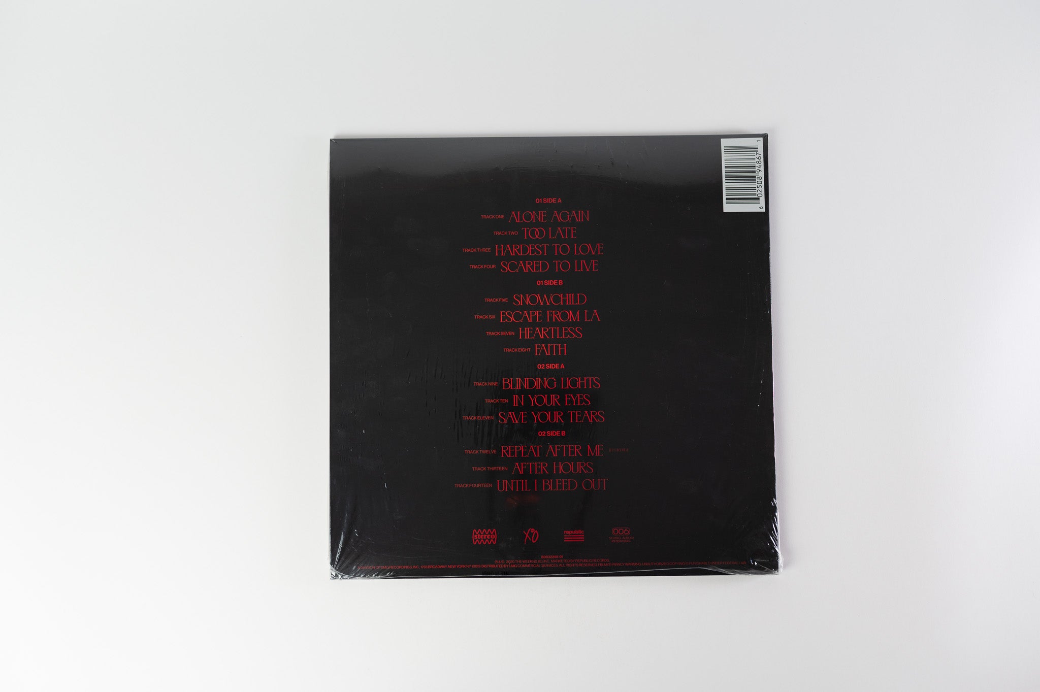 The Weeknd - After Hours on Republic Records/XO Signed and