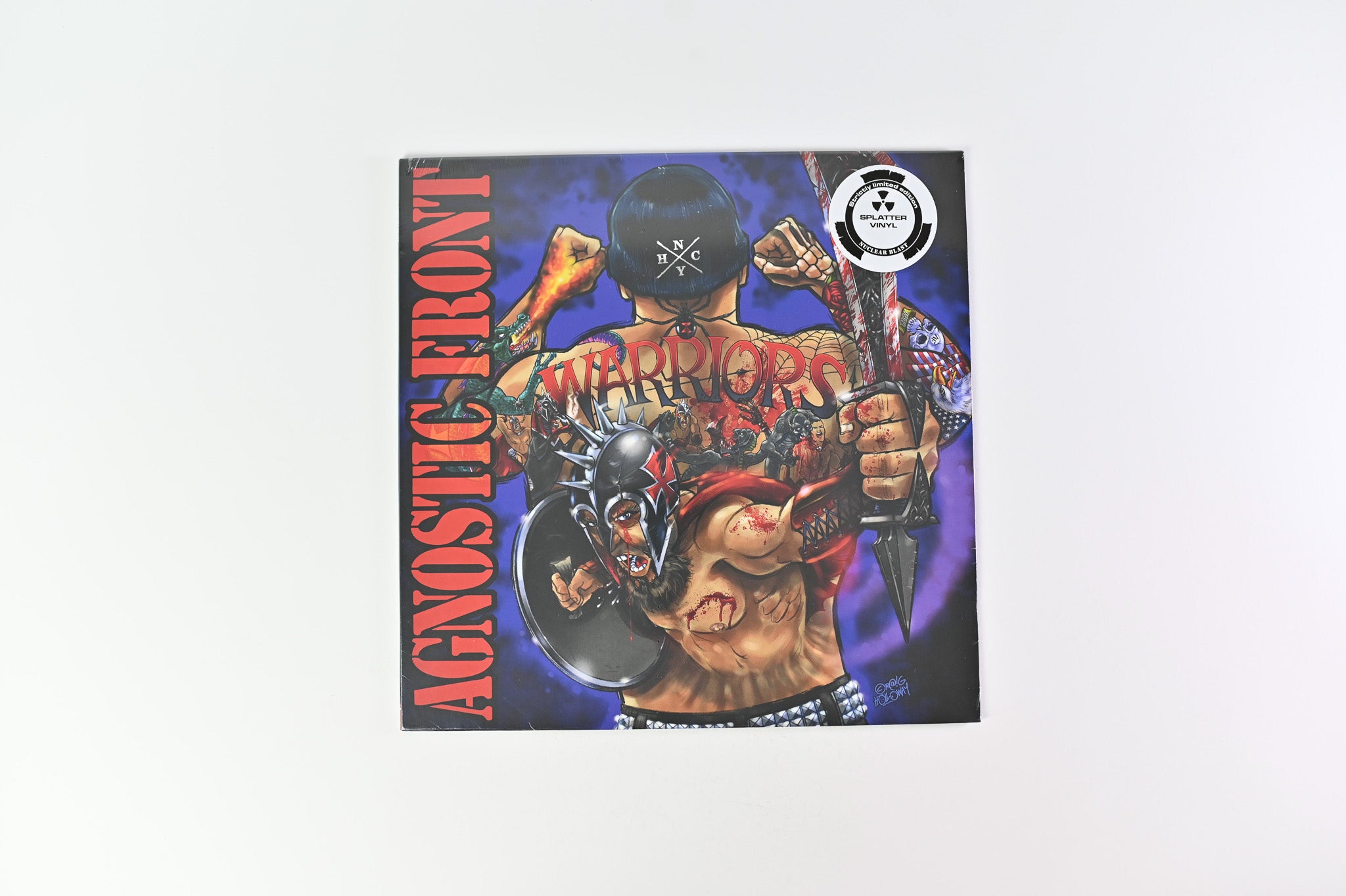 Agnostic Front - Warriors on Nuclear Blast Ltd Red Blue Black Splatter Reissue Sealed