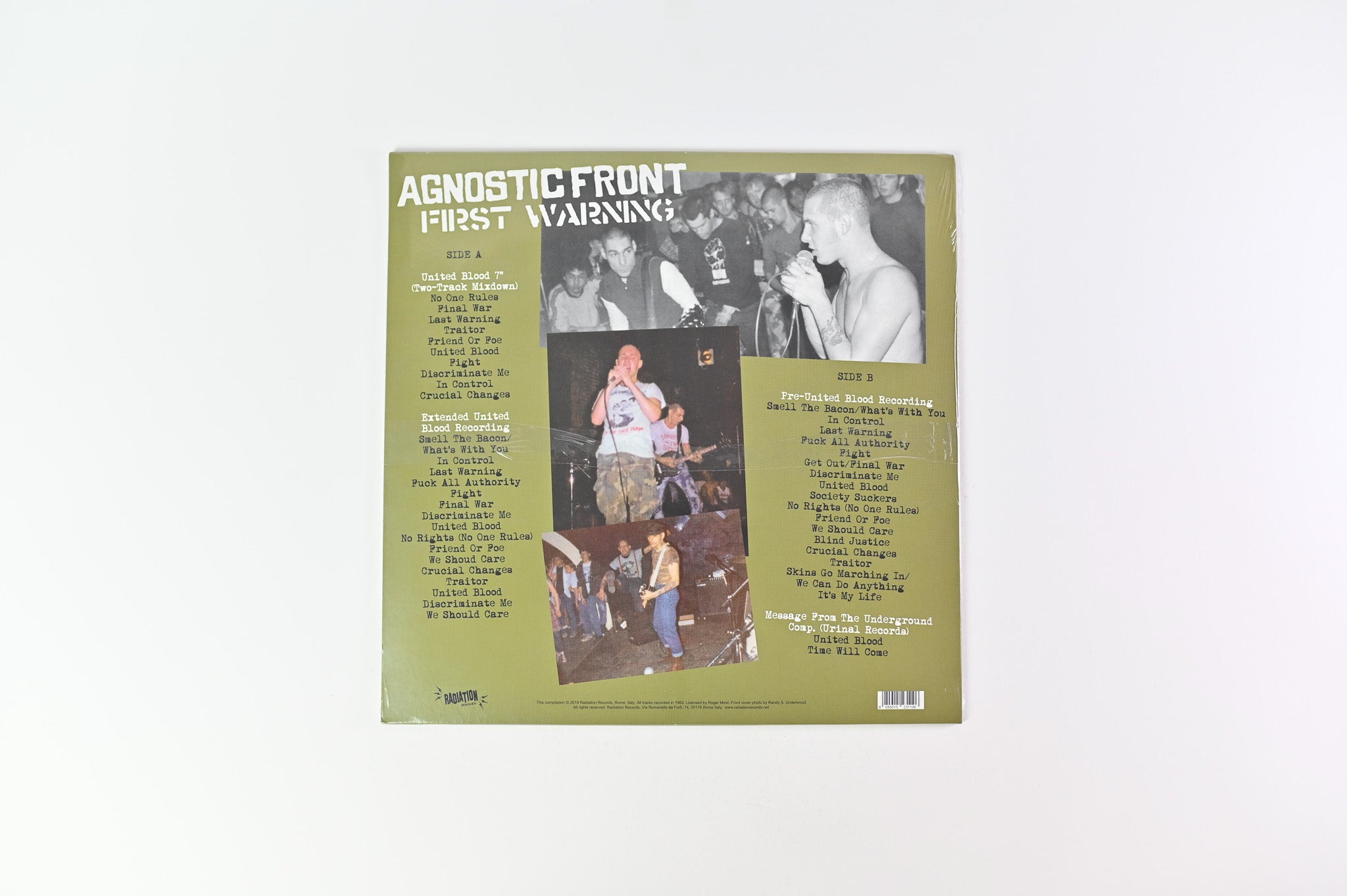 Agnostic Front - First Warning - The 'United Blood' Era Recordings, New York City, 1983 on Radiation Reissue Sealed