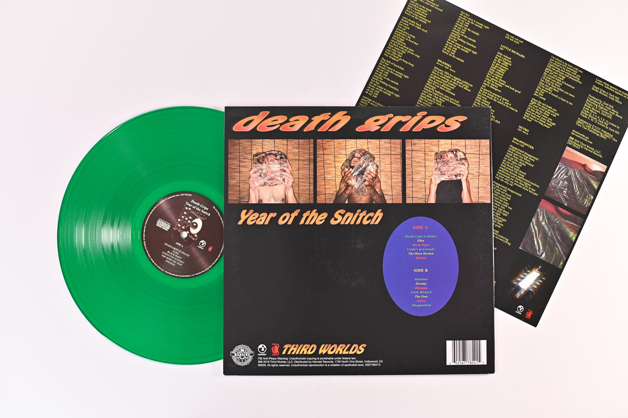 Death Grips - Year Of The Snitch on Third Worlds Ltd Green Translucent