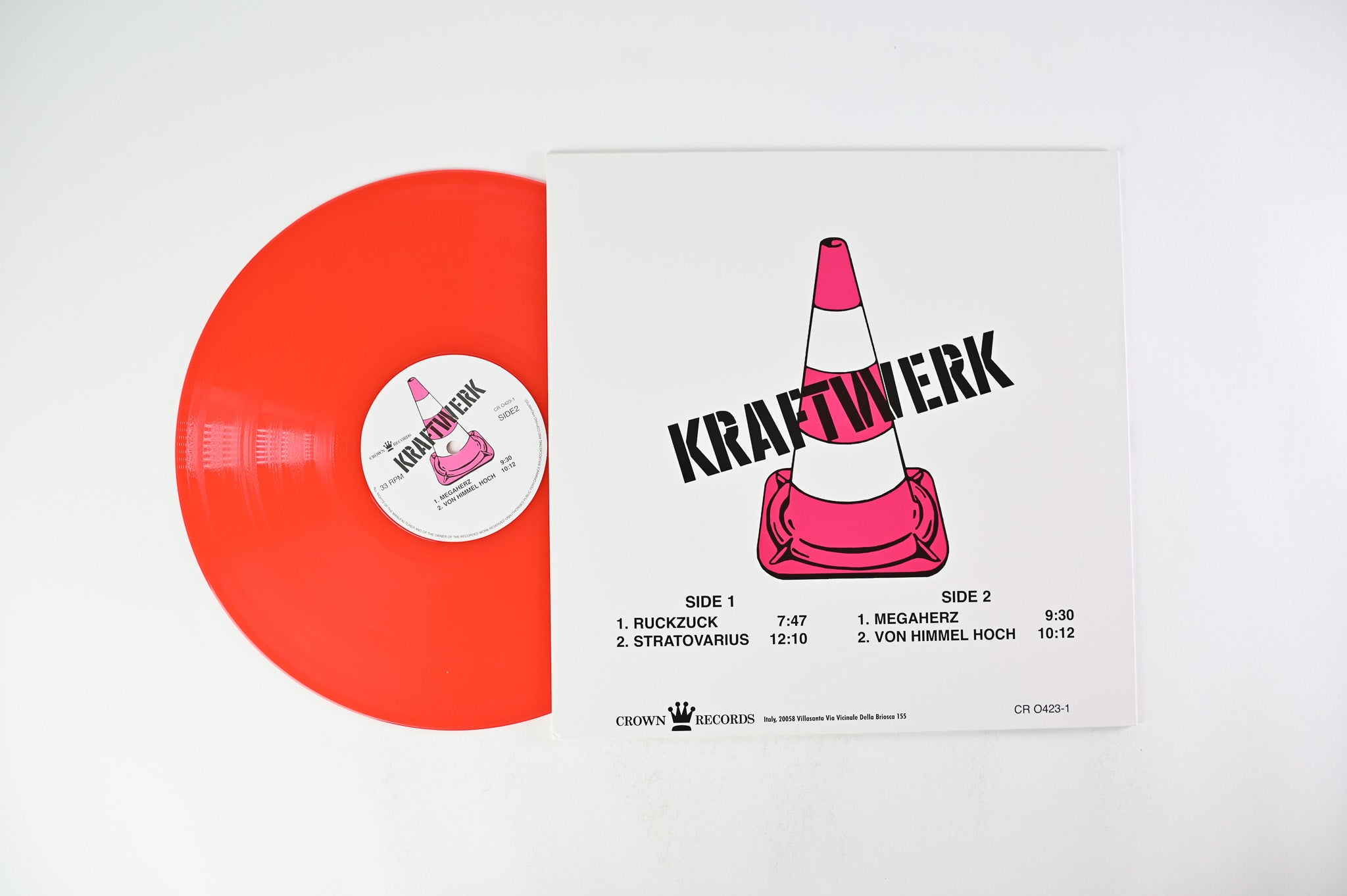 Kraftwerk - Kraftwerk on Crown Records - Red Vinyl Unofficial pressing