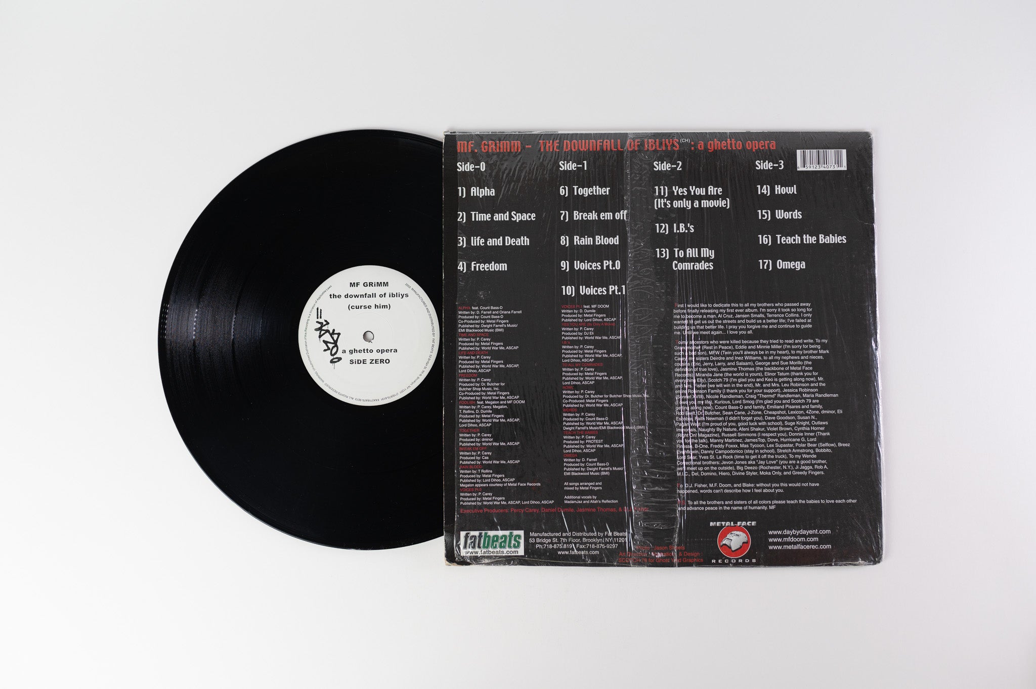 MF Grimm - The Downfall Of Ibliys: A Ghetto Opera on Metal Face