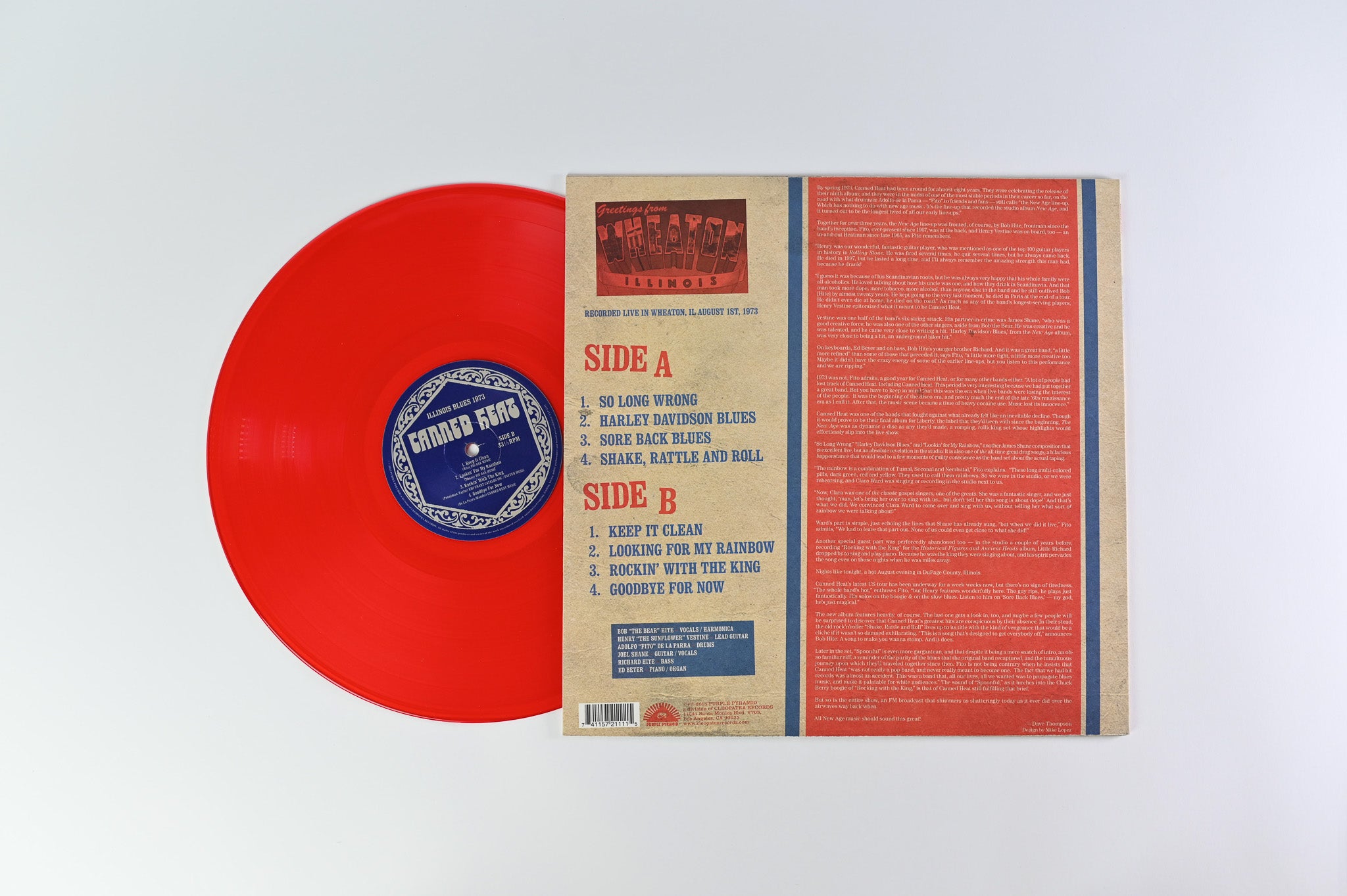Canned Heat - Illinois Blues 1973 on Purple Pyramid Red Translucent Vinyl