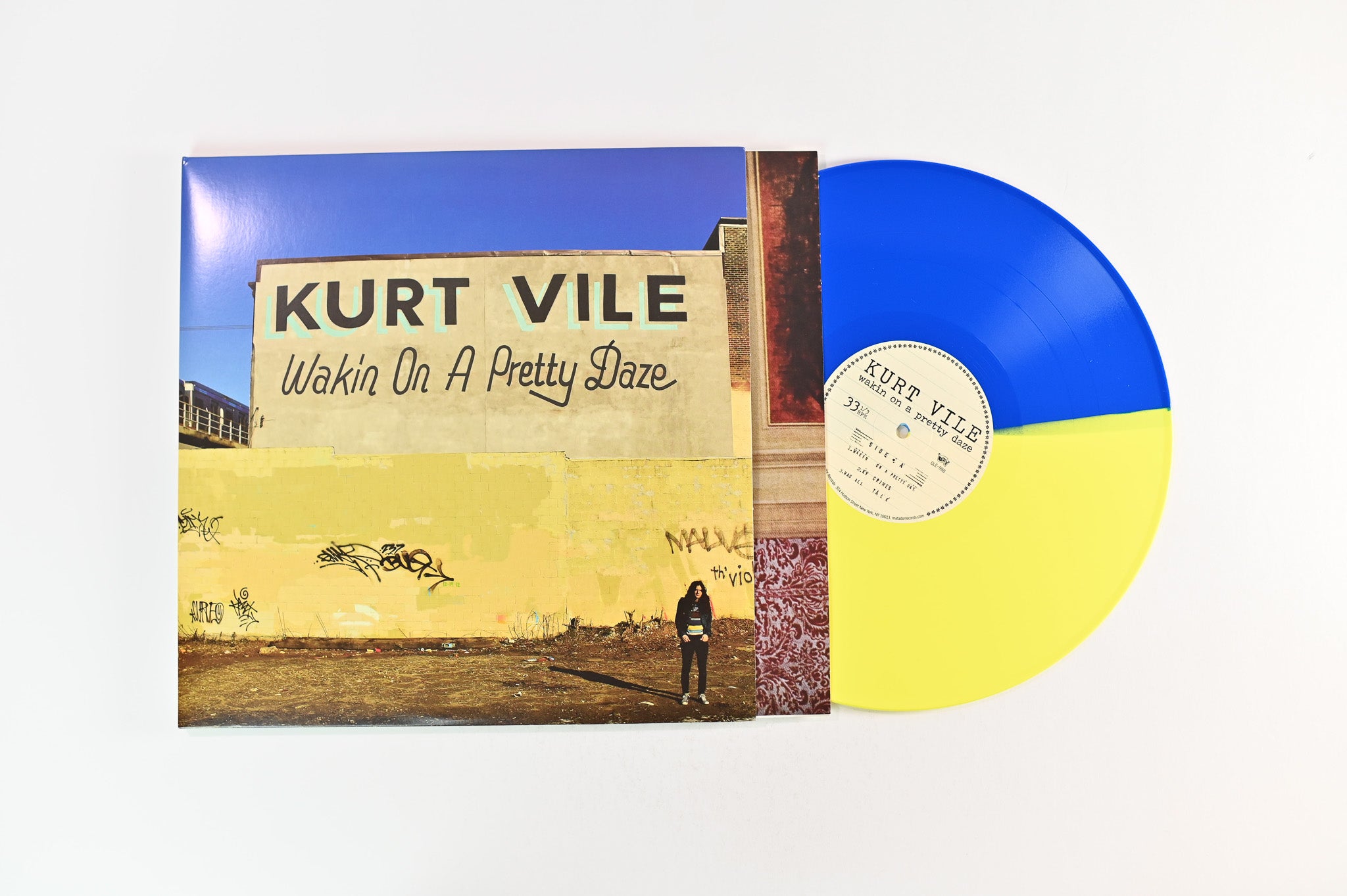 Kurt Vile - Wakin On A Pretty Daze on Matador Ltd Yellow/Blue Split Reissue