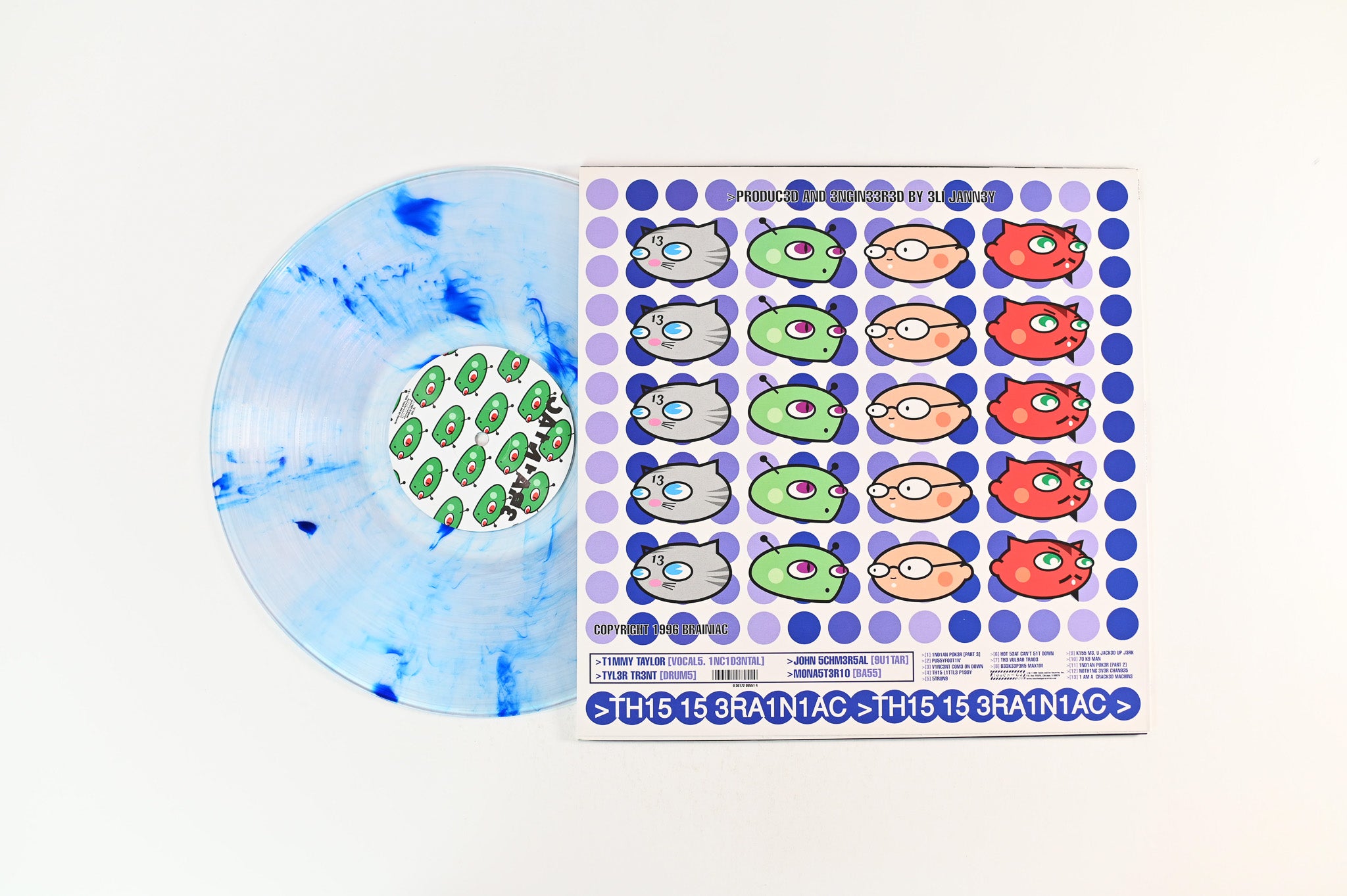 Brainiac - Hissing Prigs In Static Couture on Touch and Go Ltd Clear With Blue Streaks Reissue