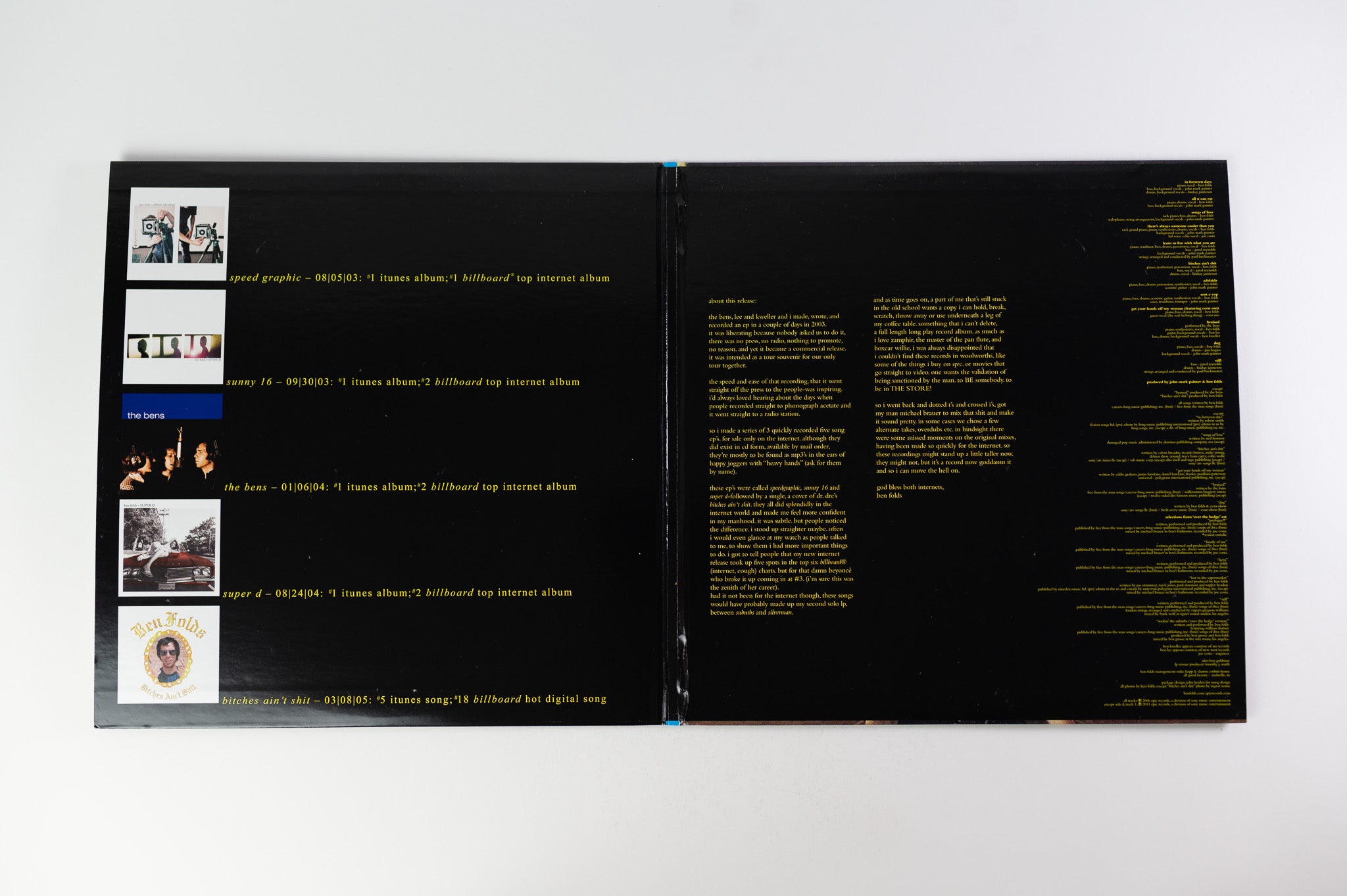 Ben Folds - Supersunnyspeedgraphic, The LP on Analogue Spark Ltd Reissue