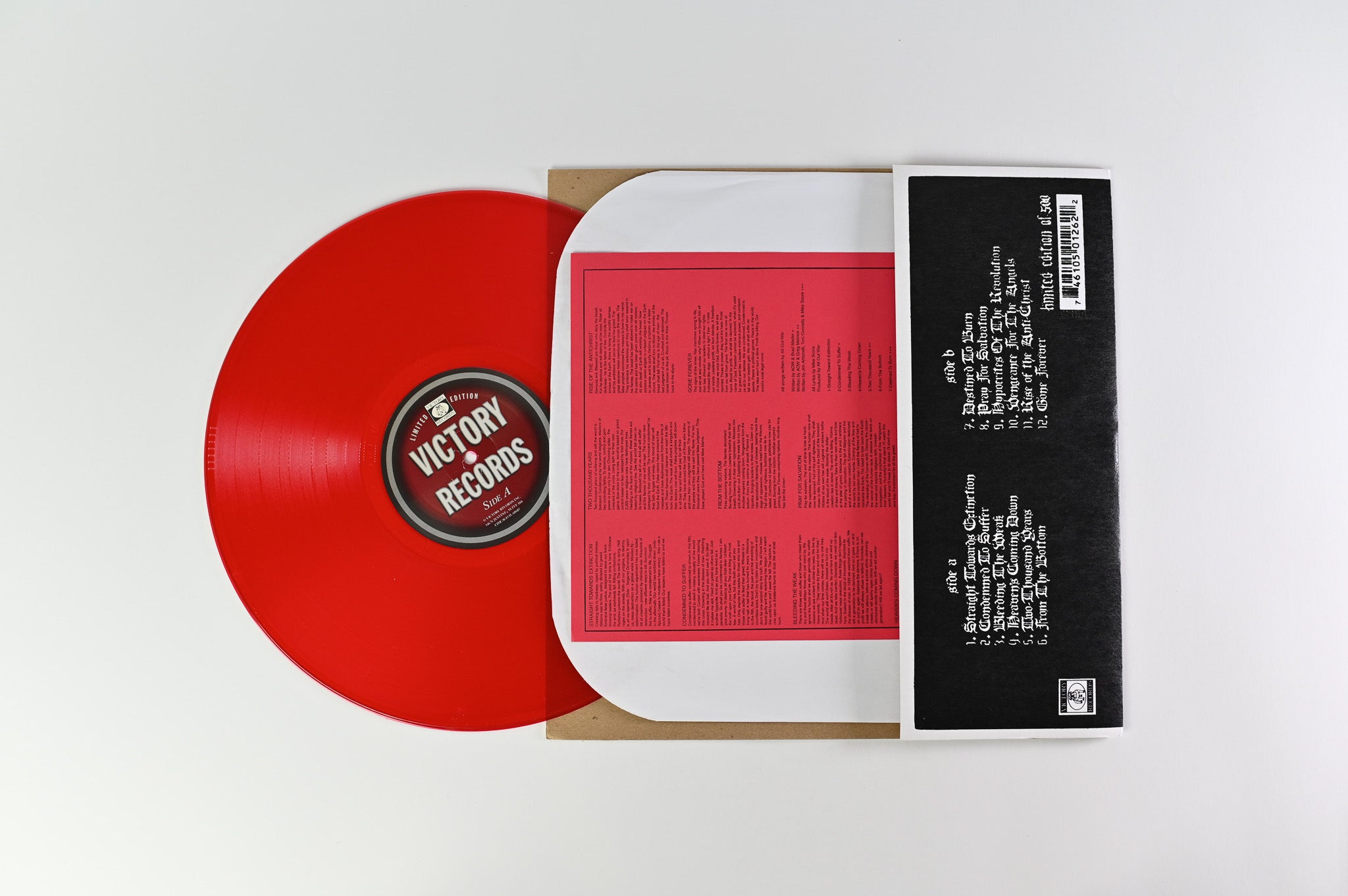All Out War - Condemned To Suffer on Victory Records Red Transparent Vinyl