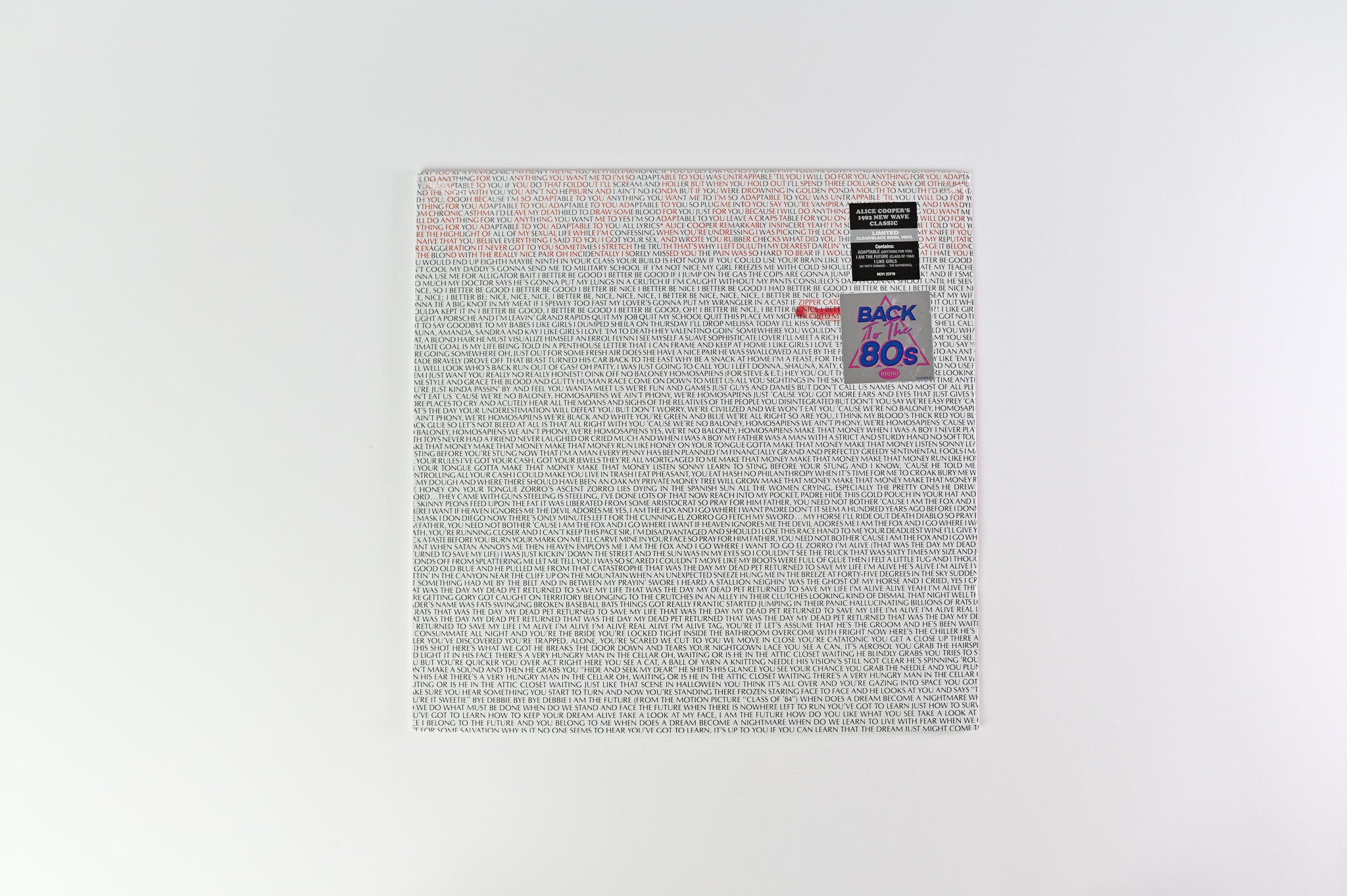 Alice Cooper - Zipper Catches Skin SEALED Reissue on Warner Bros. Records Clear/Black Swirl vinyl