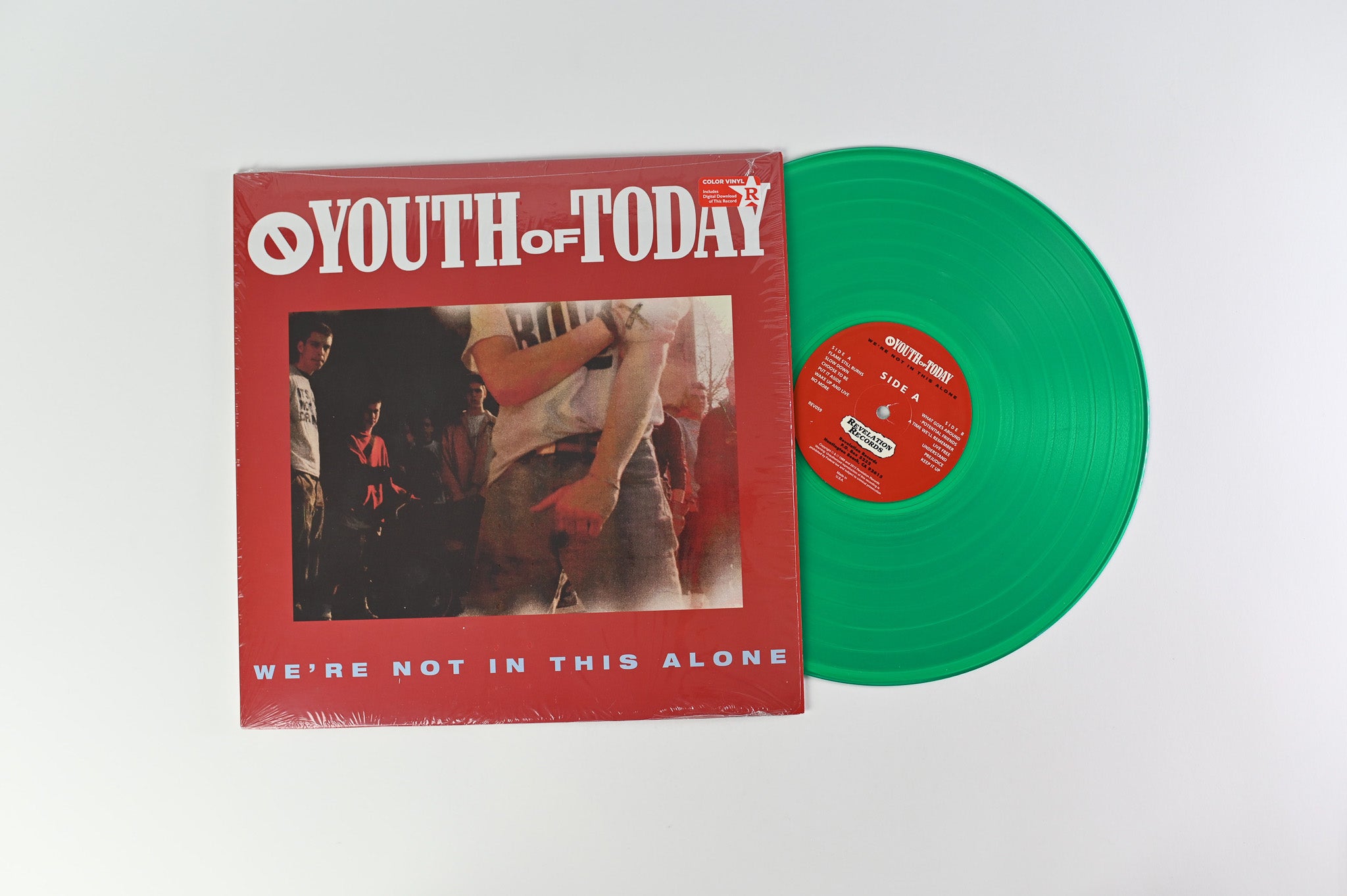 Youth Of Today - We're Not In This Alone on Revelation Records on Green Translucent Vinyl