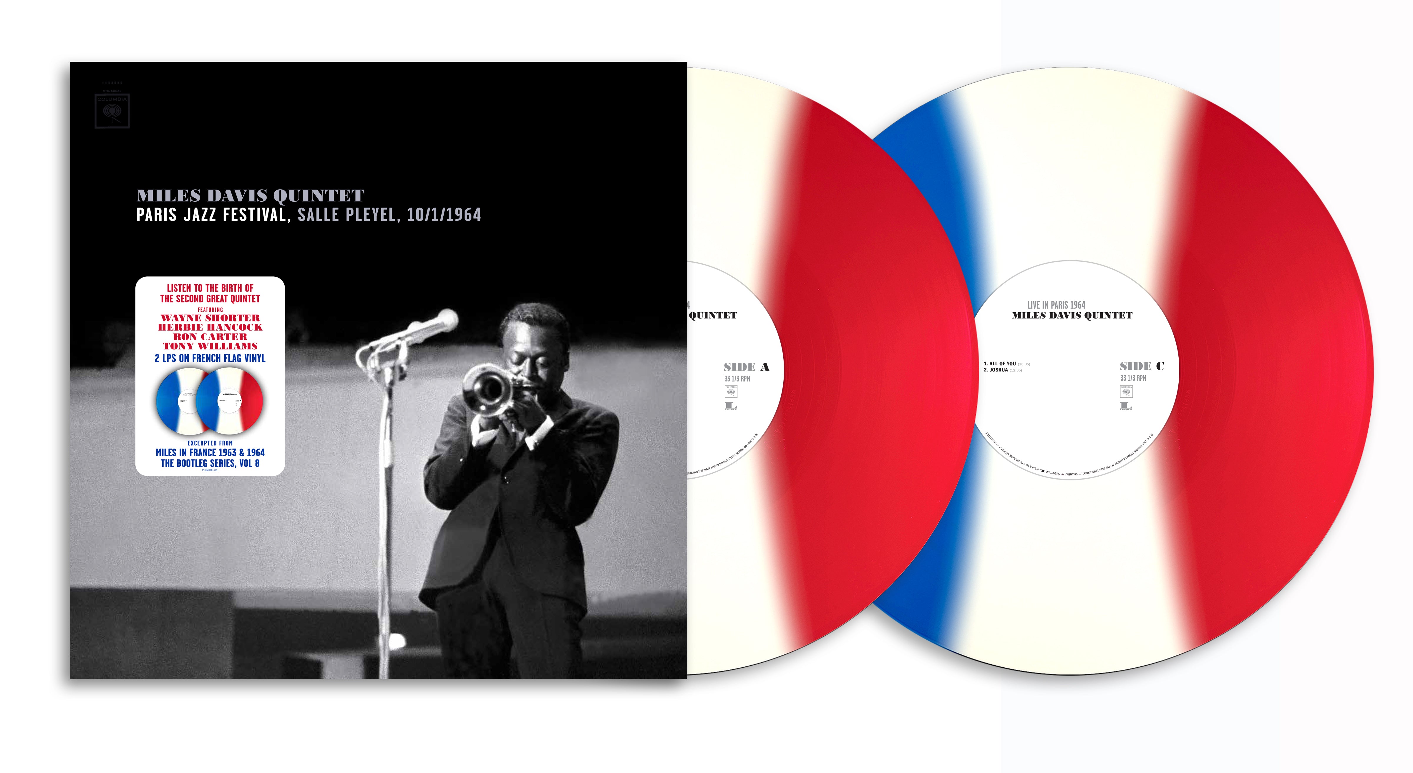 Miles Davis - Paris Jazz Festival, Salle Pleyel 10/1/1964 [Blue/White/Red French Flag Vinyl]
