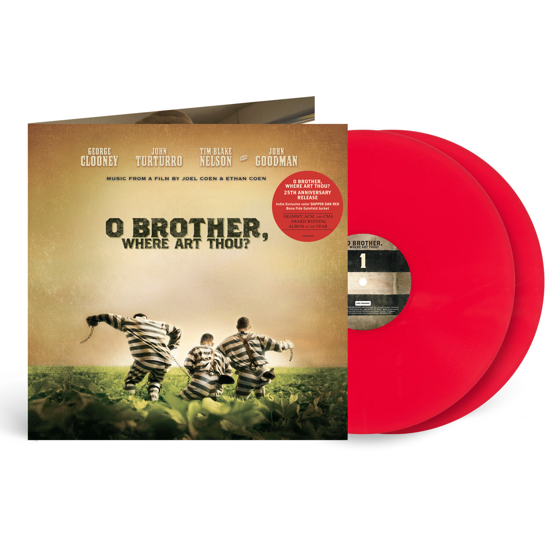 [PRE-ORDER] Various - O Brother, Where Art Thou? (Original Motion Picture Soundtrack) (25th Anniversary) [Indie-Exclusive Red Vinyl] [Release Date: 02/20/2025]