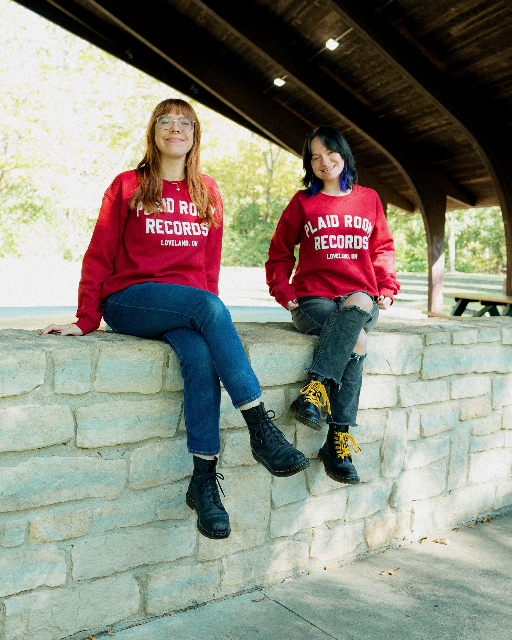 Plaid Room Goes To College Sweatshirt - Red