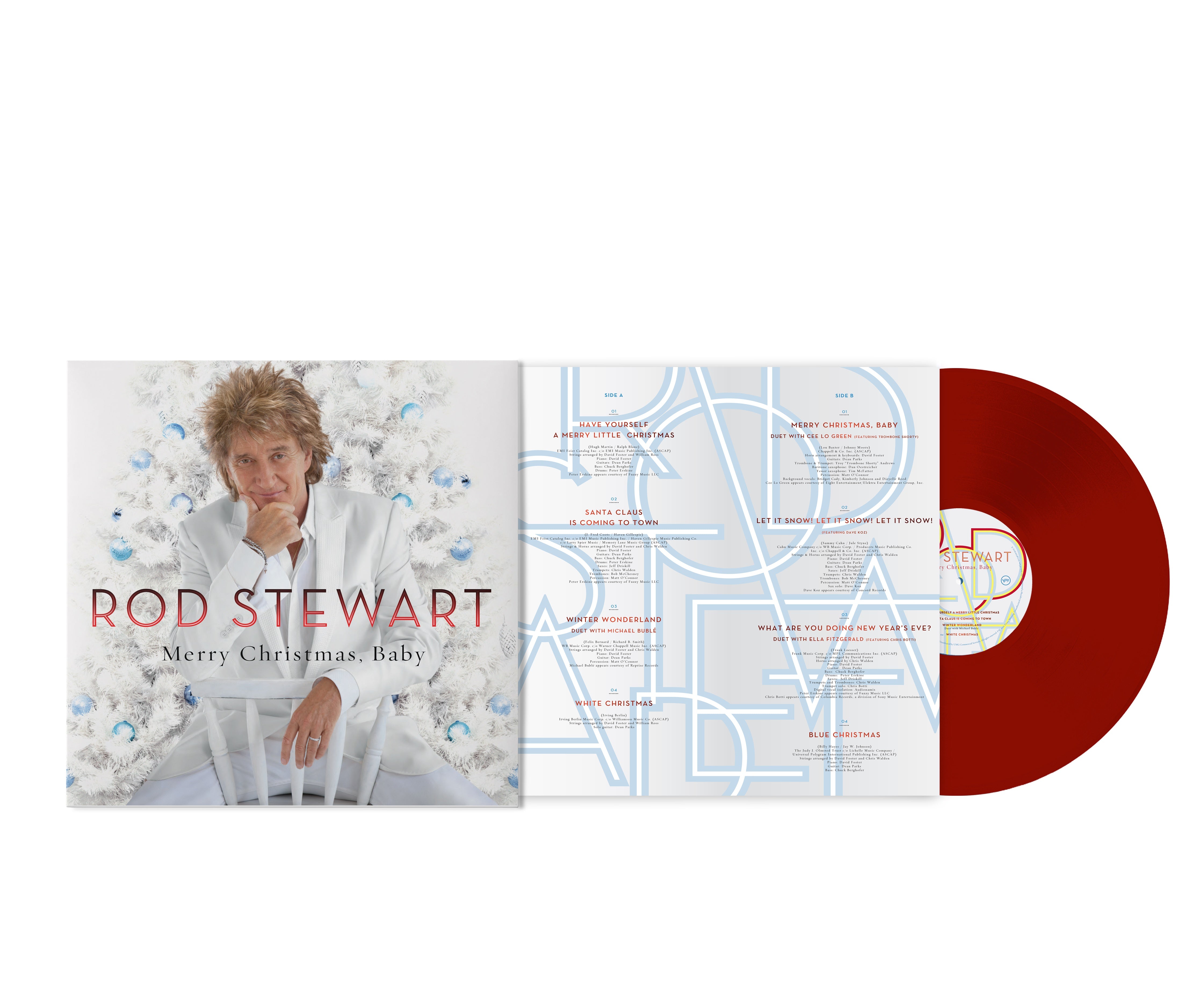 Rod Stewart - Merry Christmas, Baby [Translucent Ruby Vinyl]