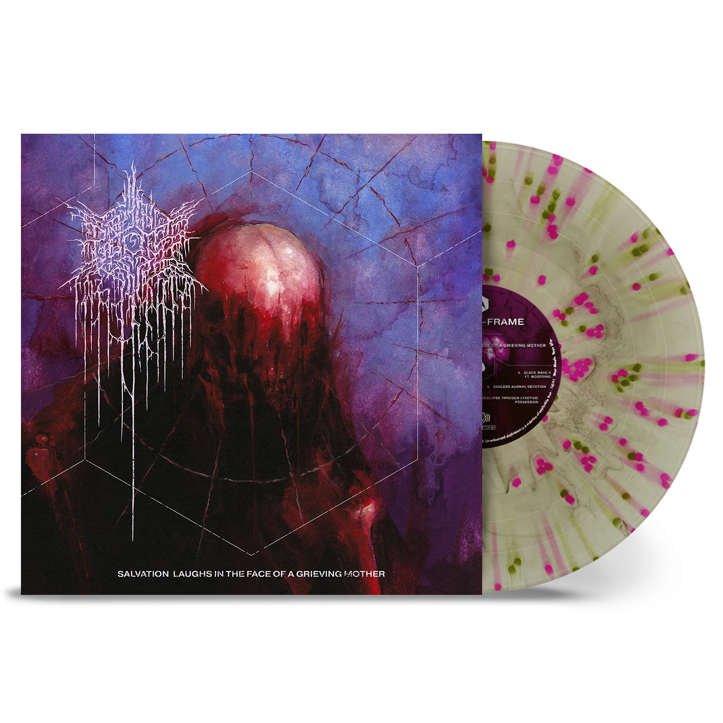 [DAMAGED] Psycho-Frame - Salvation Laughs In The Face Of A Grieving Mother [Green & Pink Splatter Vinyl]