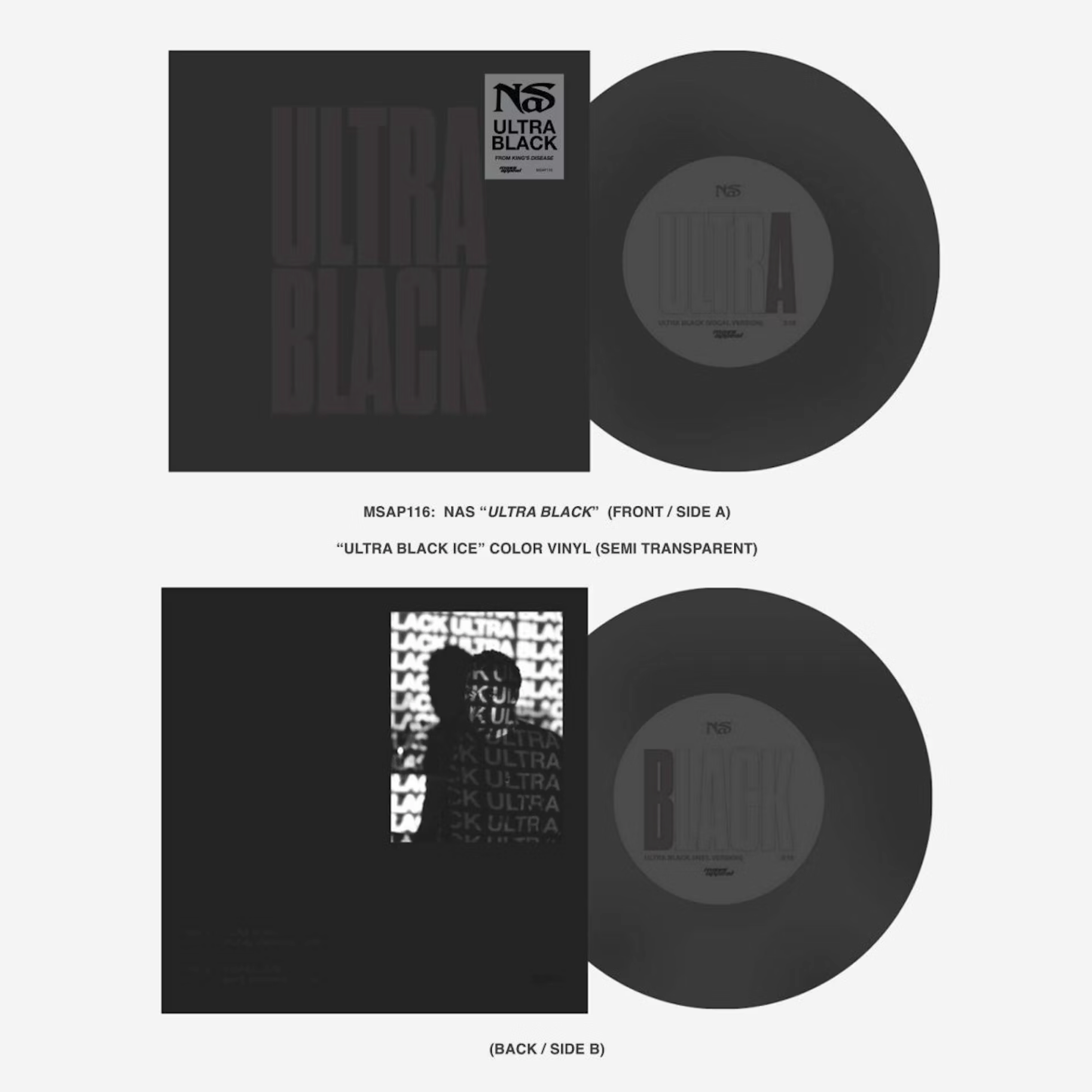Nas - Ultra Black [7" Translucent Black Vinyl]
