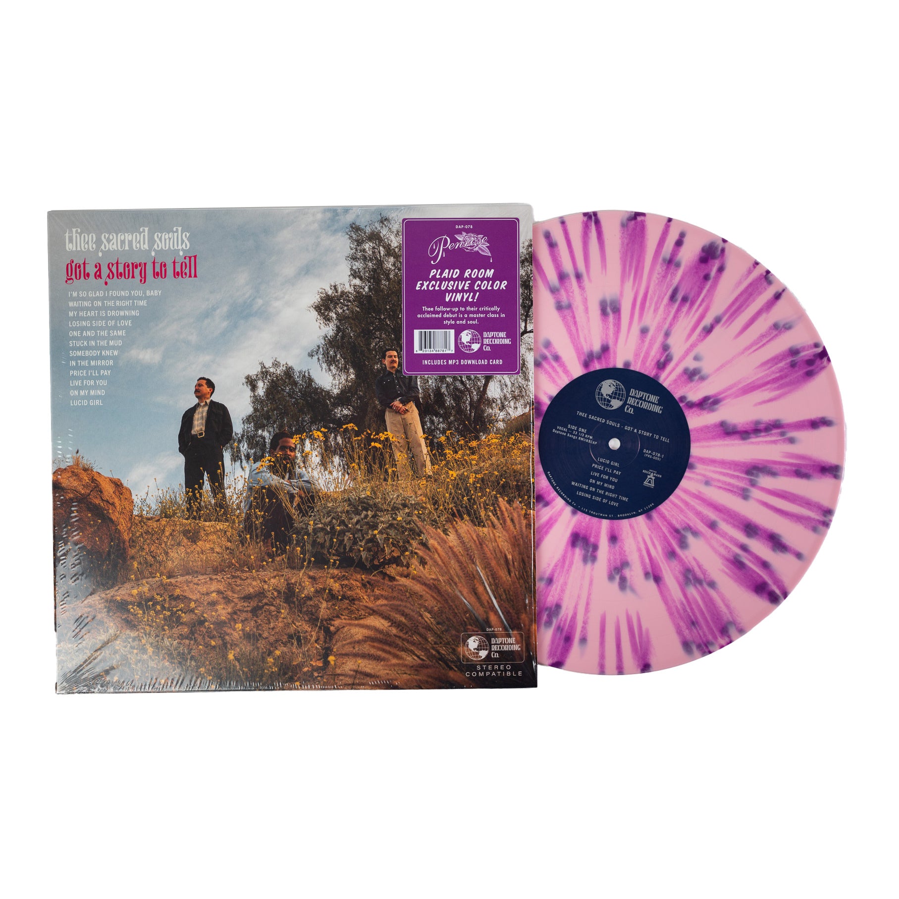 Thee Sacred Souls - Got A Story To Tell [Plaid Room Records Exclusive Pink & Purple Splatter]
