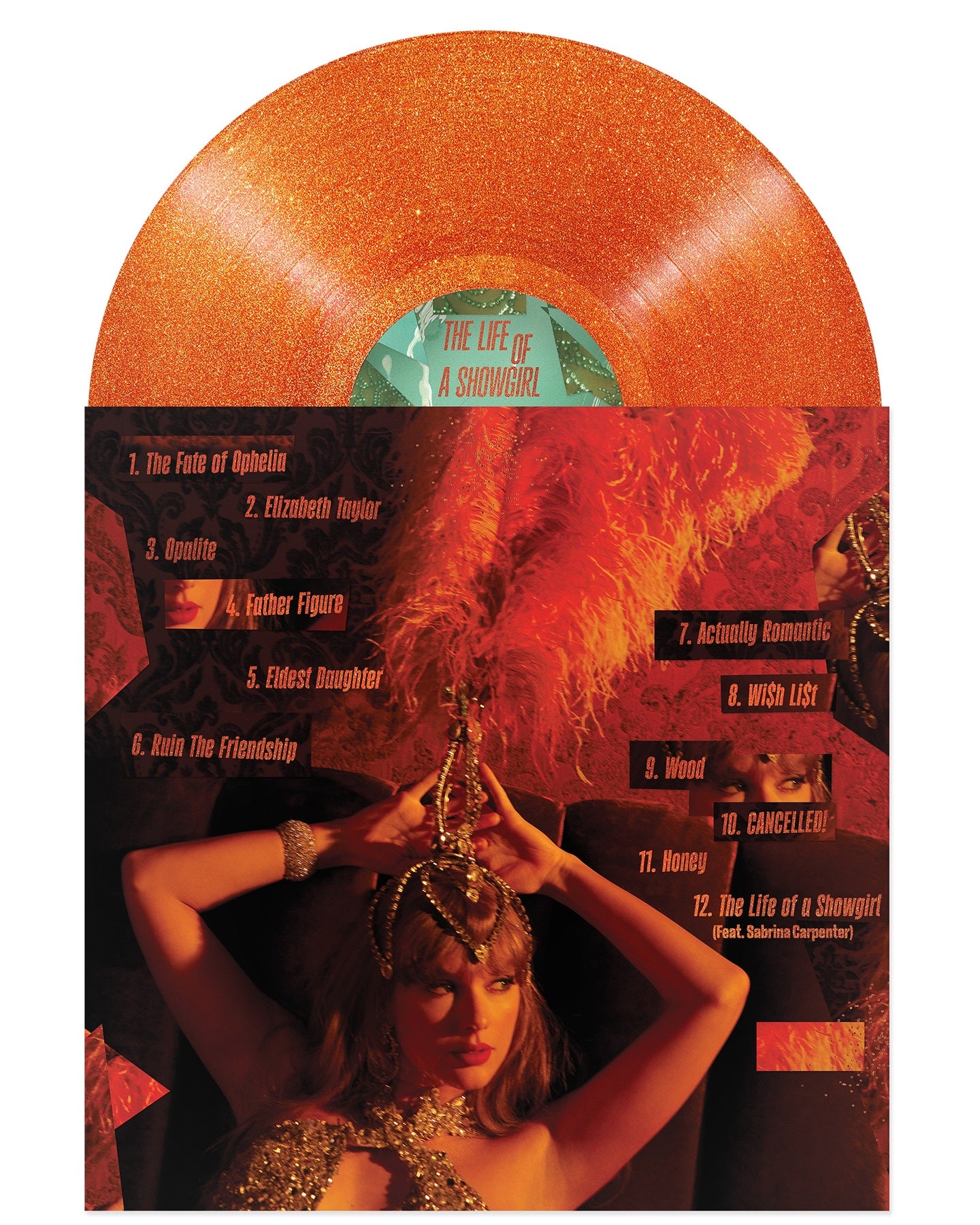 [PRE-ORDER] Taylor Swift - The Life of a Showgirl [Sweat and Vanilla Perfume Portofino Orange Glitter Vinyl] [Release Date: 10/03/2025]