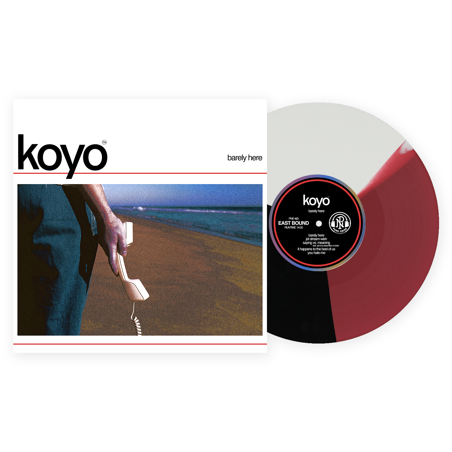 [PRE-ORDER] Koyo - Barely There [Indie-Exclusive White, Black & Red Vinyl] [Release Date: 05/08/2026]