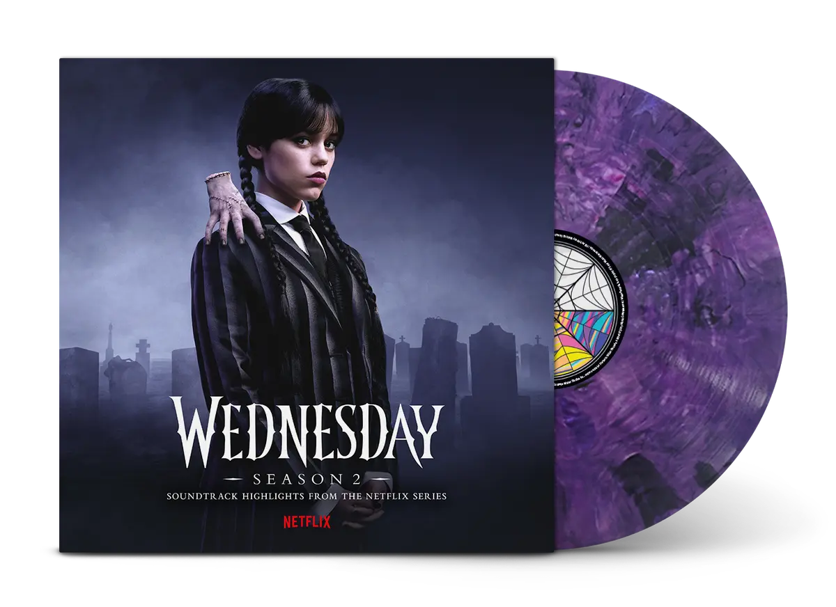 [PRE-ORDER] Chris Bacon - Wednesday: Season 2 (Original Soundtrack from the Netflix Series) [Purple & Black Blended Transparent Vinyl] [Release Date: 12/05/2025]