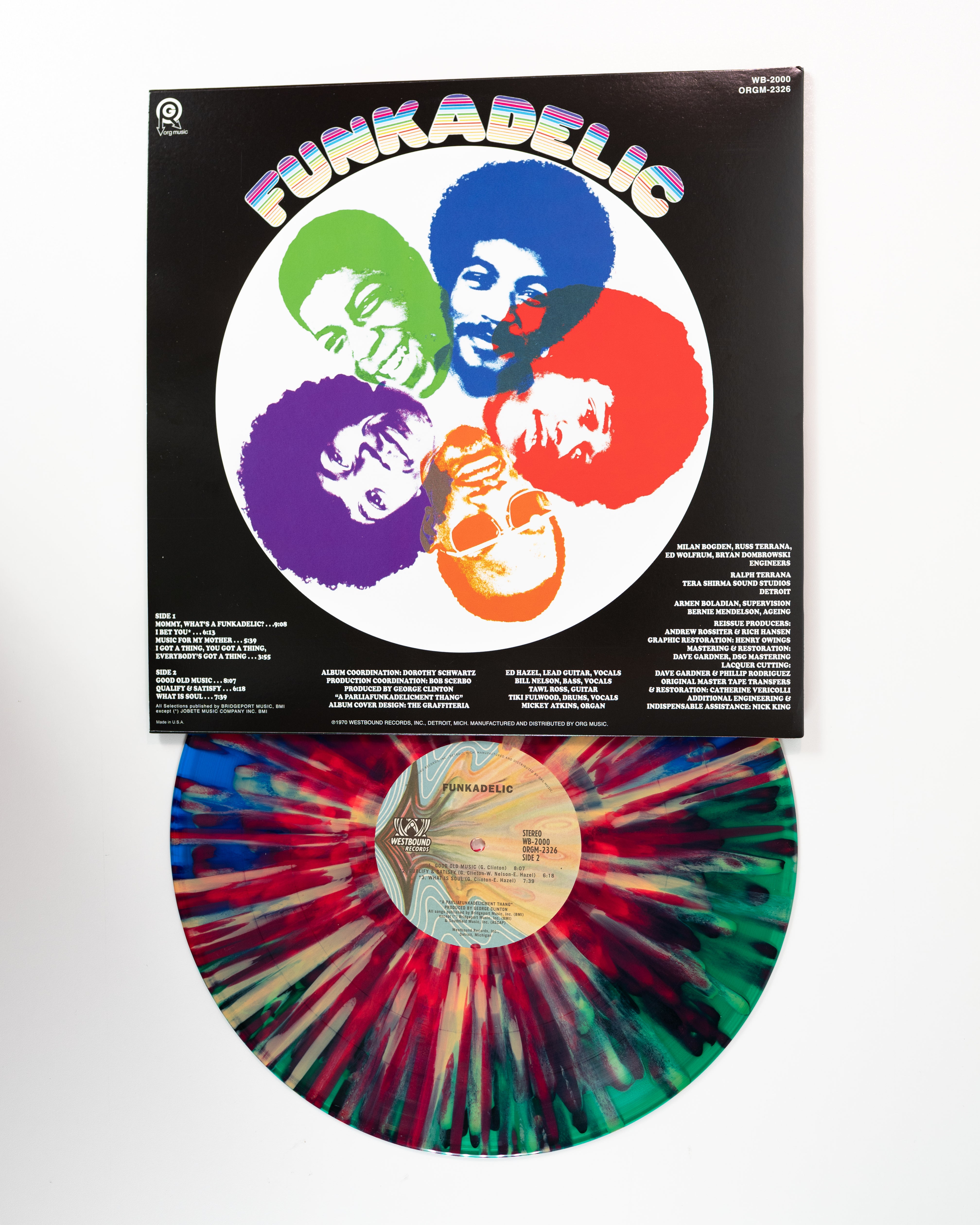 [PRE-ORDER] Funkadelic - Funkadelic [Plaid Room & Seasick Exclusive] [Half Green / Half Blue w/ Red & Orange Splatter] [Release Date: 08/29/2025]