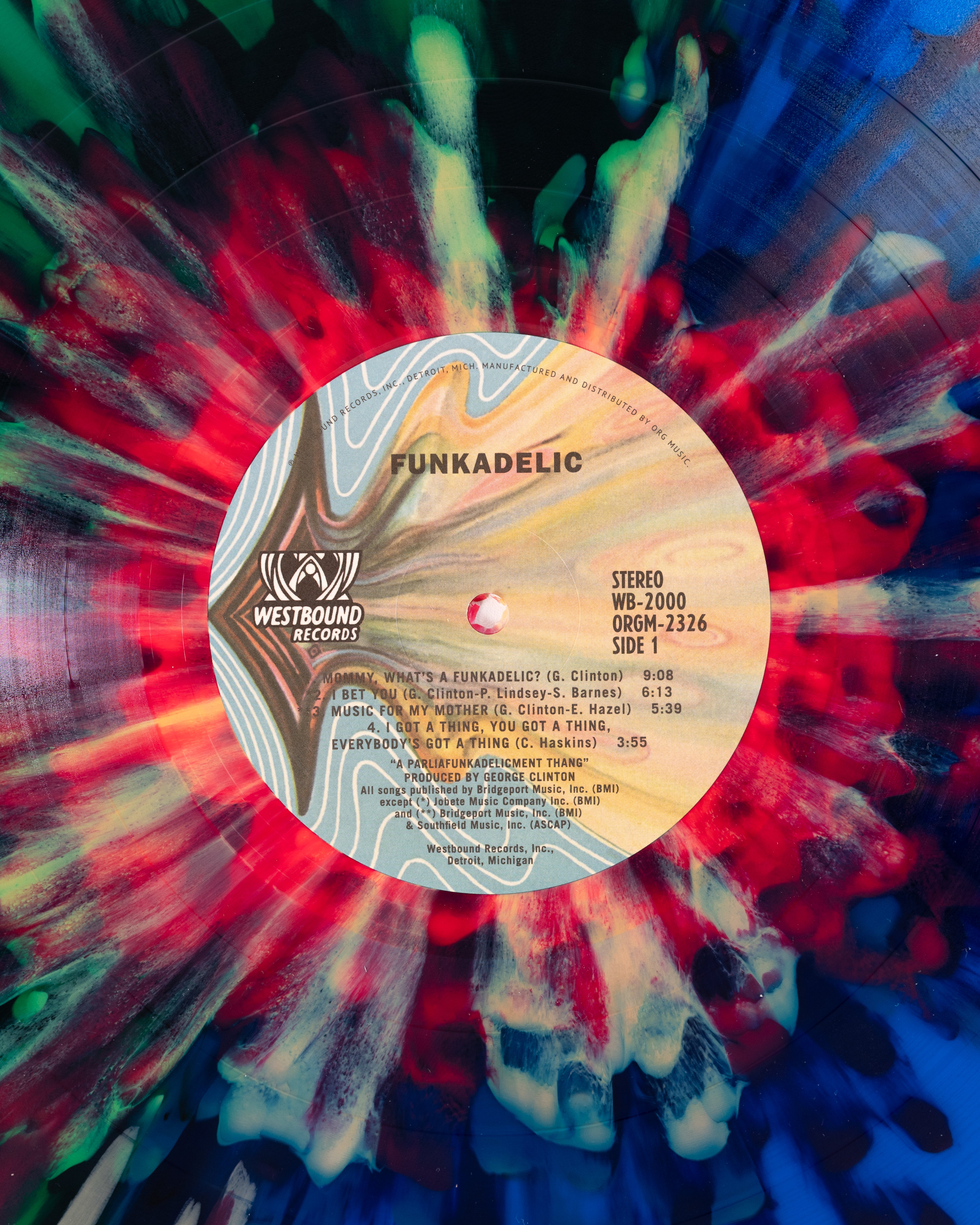 Funkadelic - Funkadelic [Plaid Room & Seasick Exclusive] [Half Green / Half Blue w/ Red & Orange Splatter]
