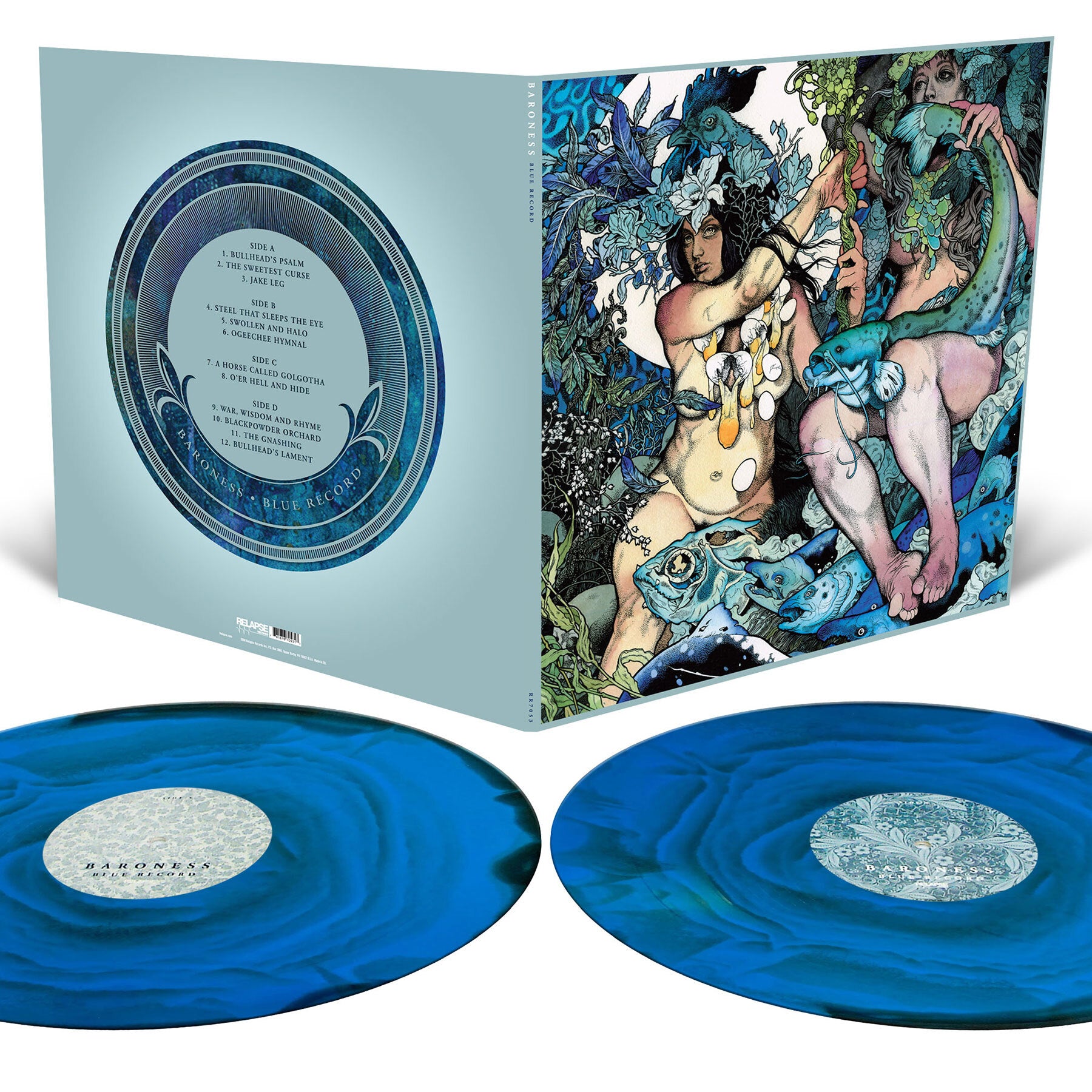 Baroness - Blue Record [Cyan Blue, Milky Clear and Black Ripple Effect]