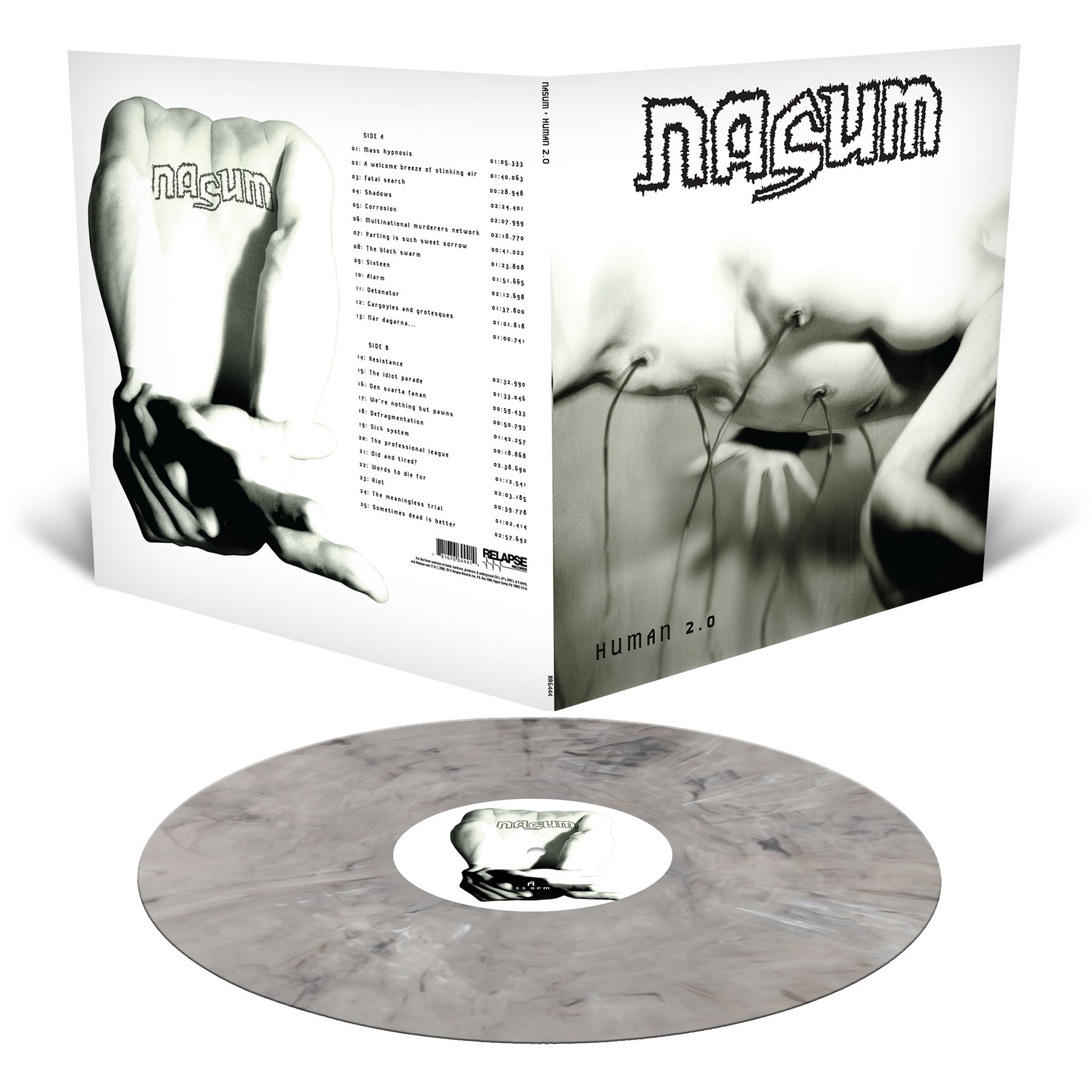 [PRE-ORDER] Nasum - Human 2.0 [Ghost Marble Colored Vinyl] [Release Date: 10/24/2025]