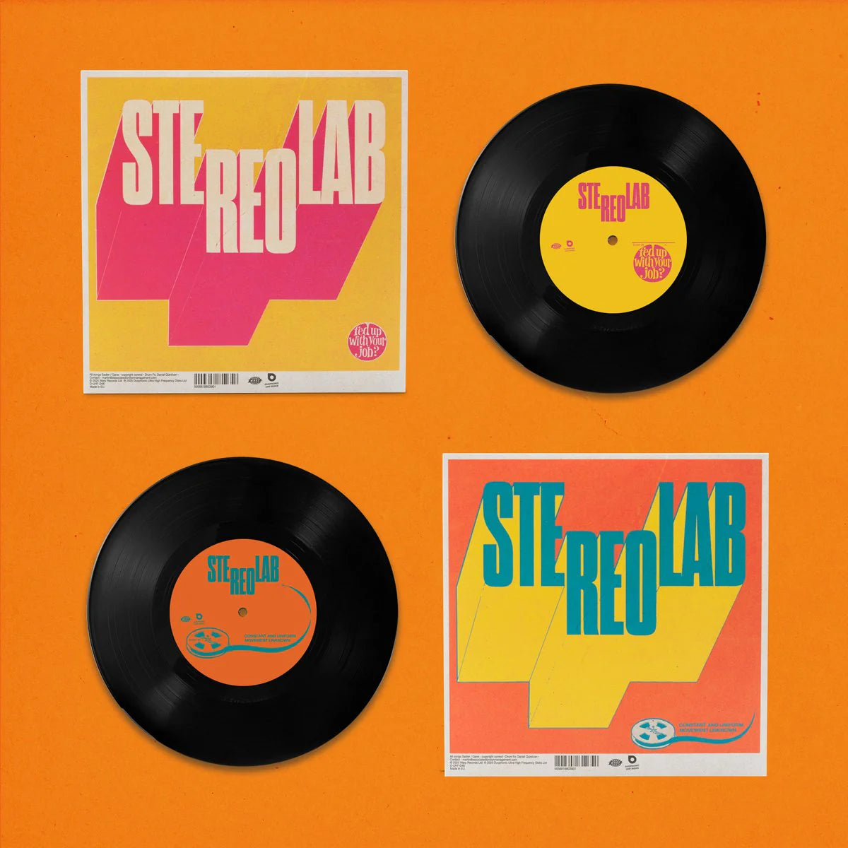 Stereolab - Fed Up With Your Job / Constant And Uniform Movement Unknown [7"] [Printed Disco Bag Sleeve]