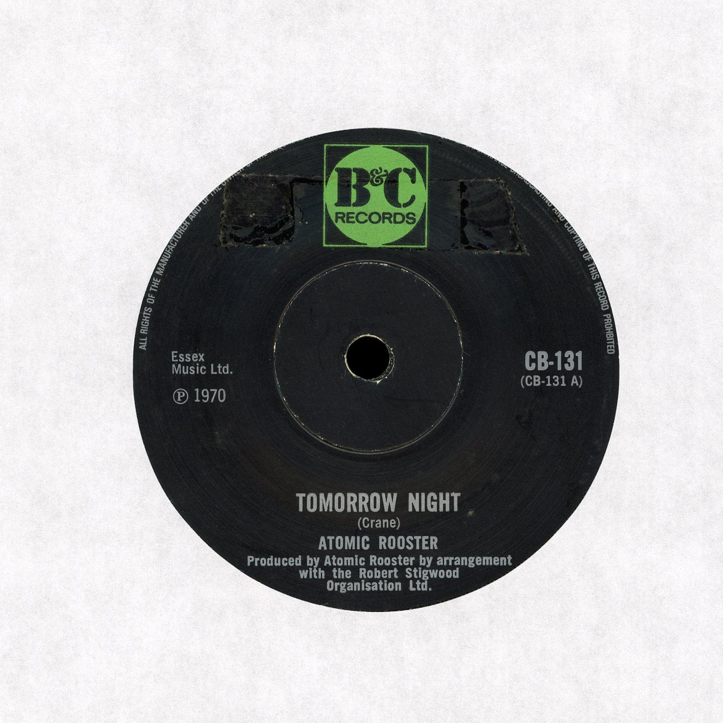 Atomic Rooster - Tomorrow Night on B & C Records Rock 45