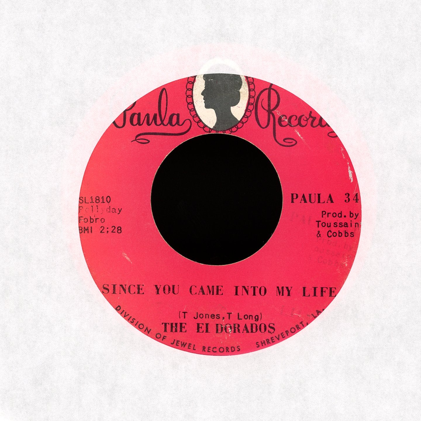 The El Dorados - Looking In From The Outside on Paula Crossover/Northern Soul 45