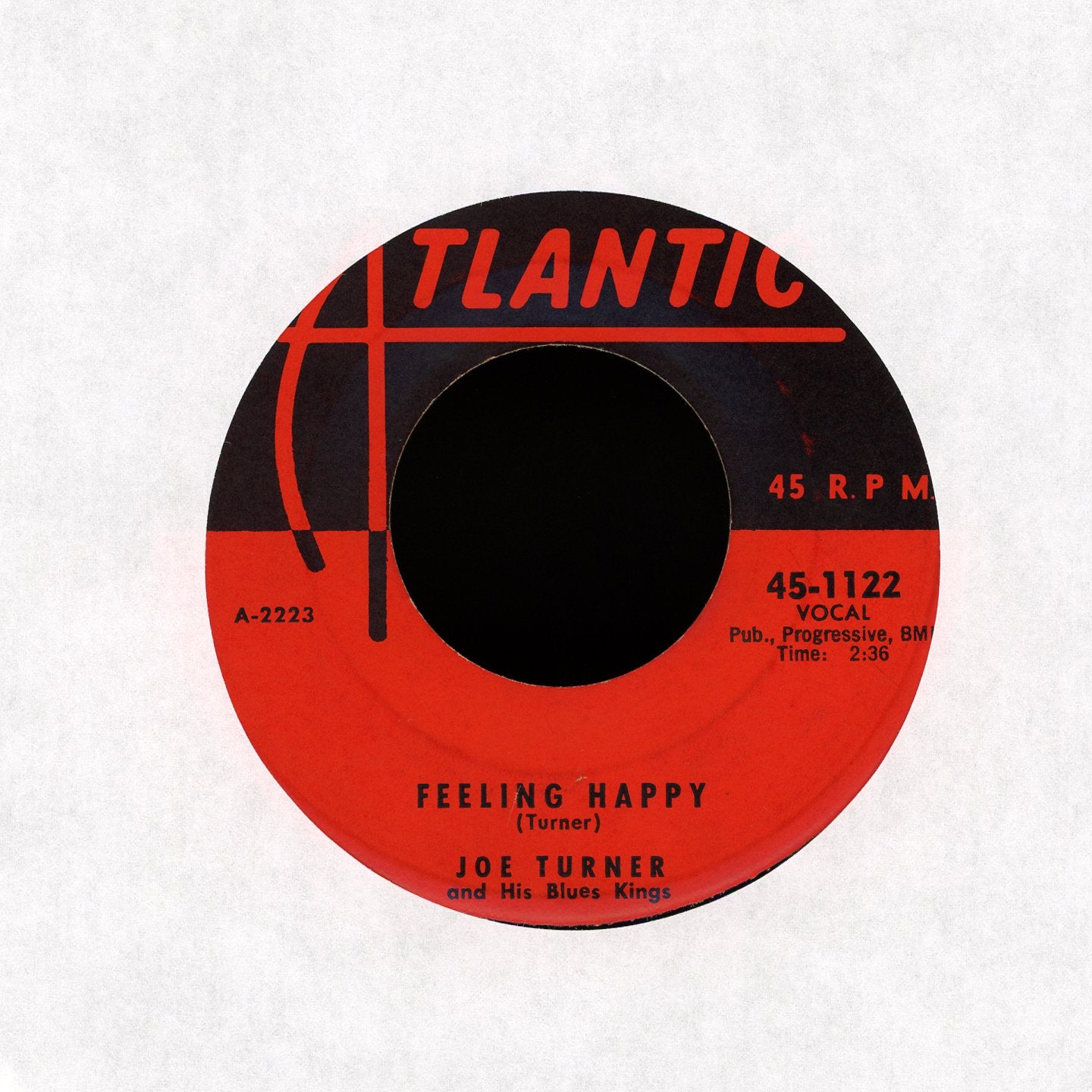 Joe Turner & His Blues Kings - Midnight Special Train / Feeling Happy on Atlantic Jump Blues R&B 45