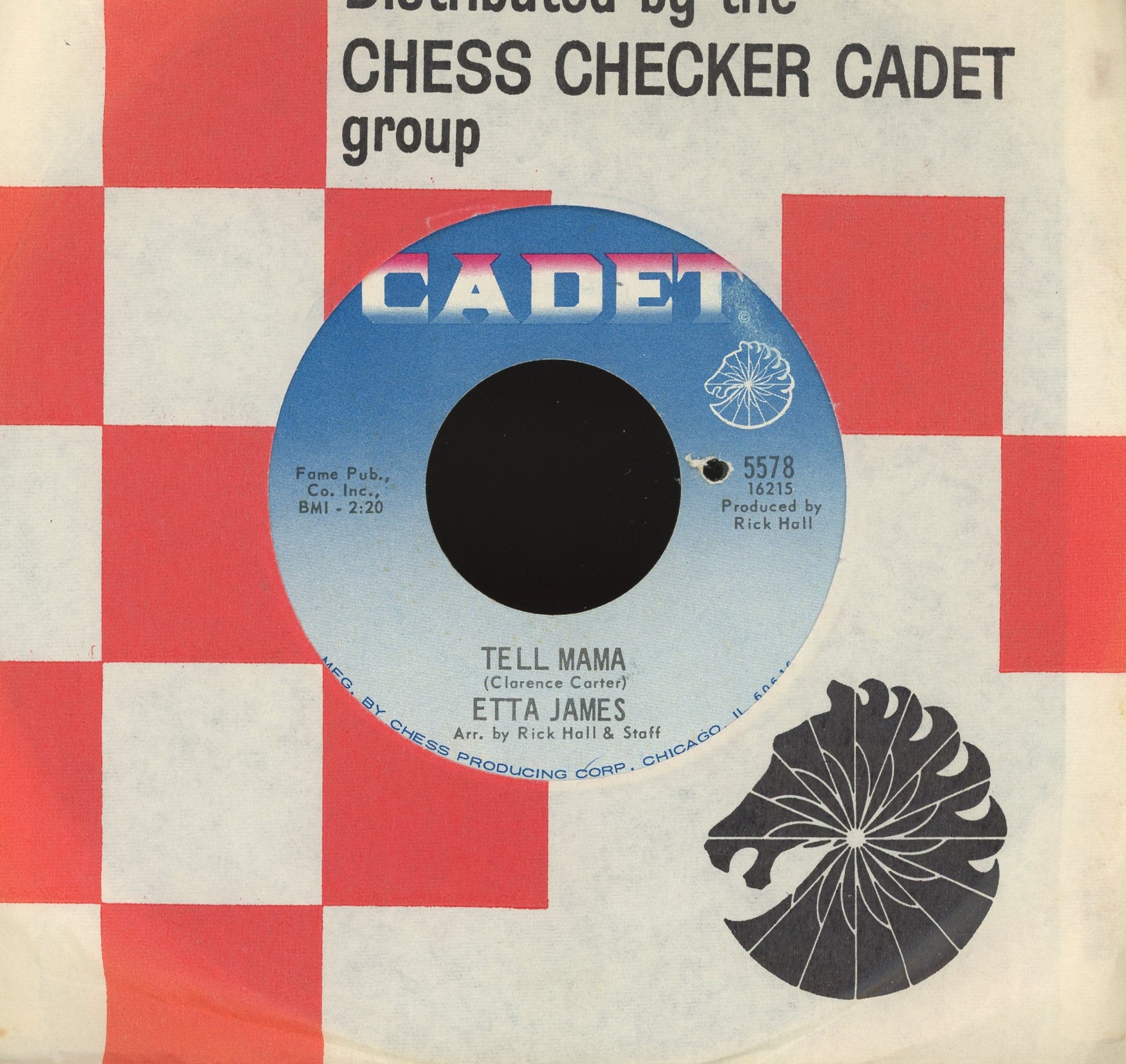Etta James - Tell Mama / I'd Rather Go Blind on Cadet Soul 45
