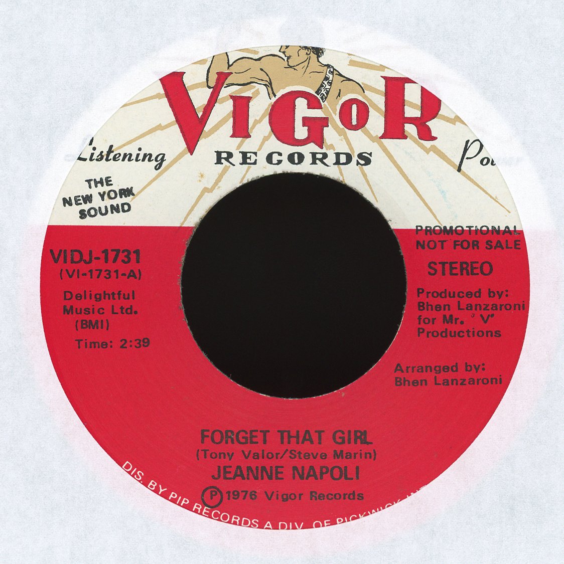 Jeanne Napoli - Forget That Girl on Vigor Records Soul 45