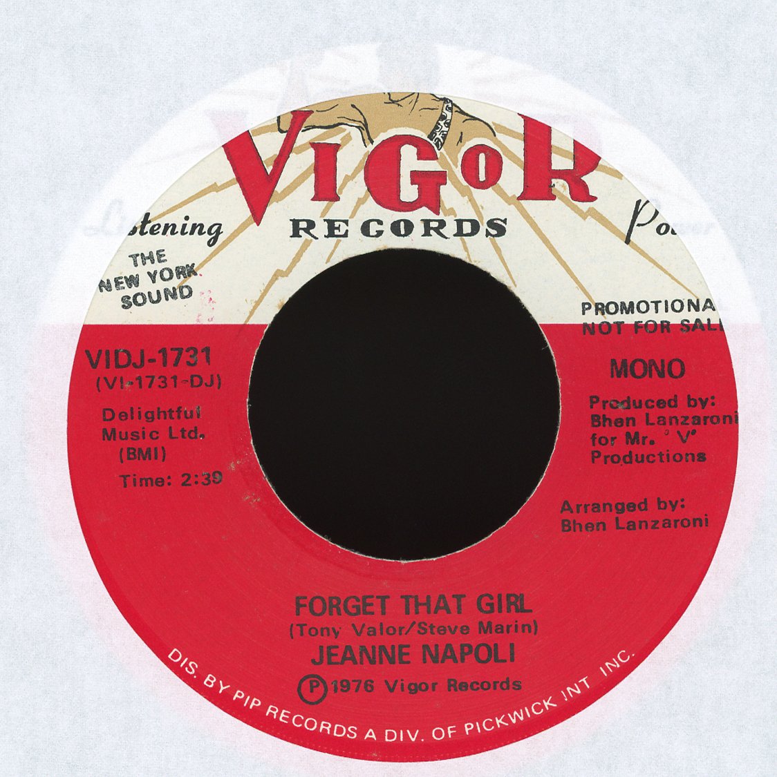 Jeanne Napoli - Forget That Girl on Vigor Records Soul 45
