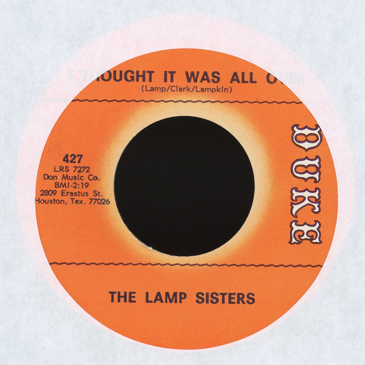 Lamp Sisters - A Woman With The Blues / I Thought It Was All Over on Duke Soul 45
