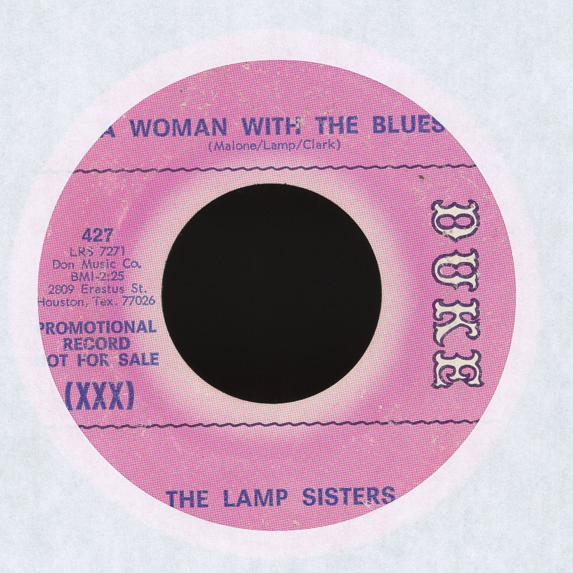 Lamp Sisters - A Woman With The Blues / I Thought It Was All Over on Duke Promo Soul 45