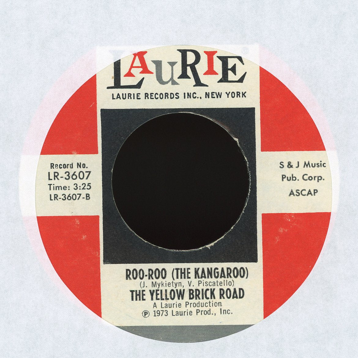 The Yellow Brick Road - Down By The Place / Roo Roo (The Kangaroo) on Laurie Rock 45