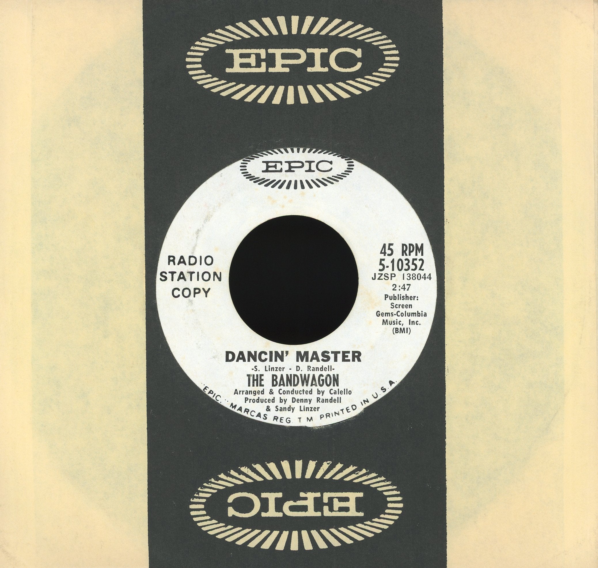 Johnny Johnson And The Bandwagon - Breakin' Down The Walls Of Heartache on Epic Promo Northern Soul 45