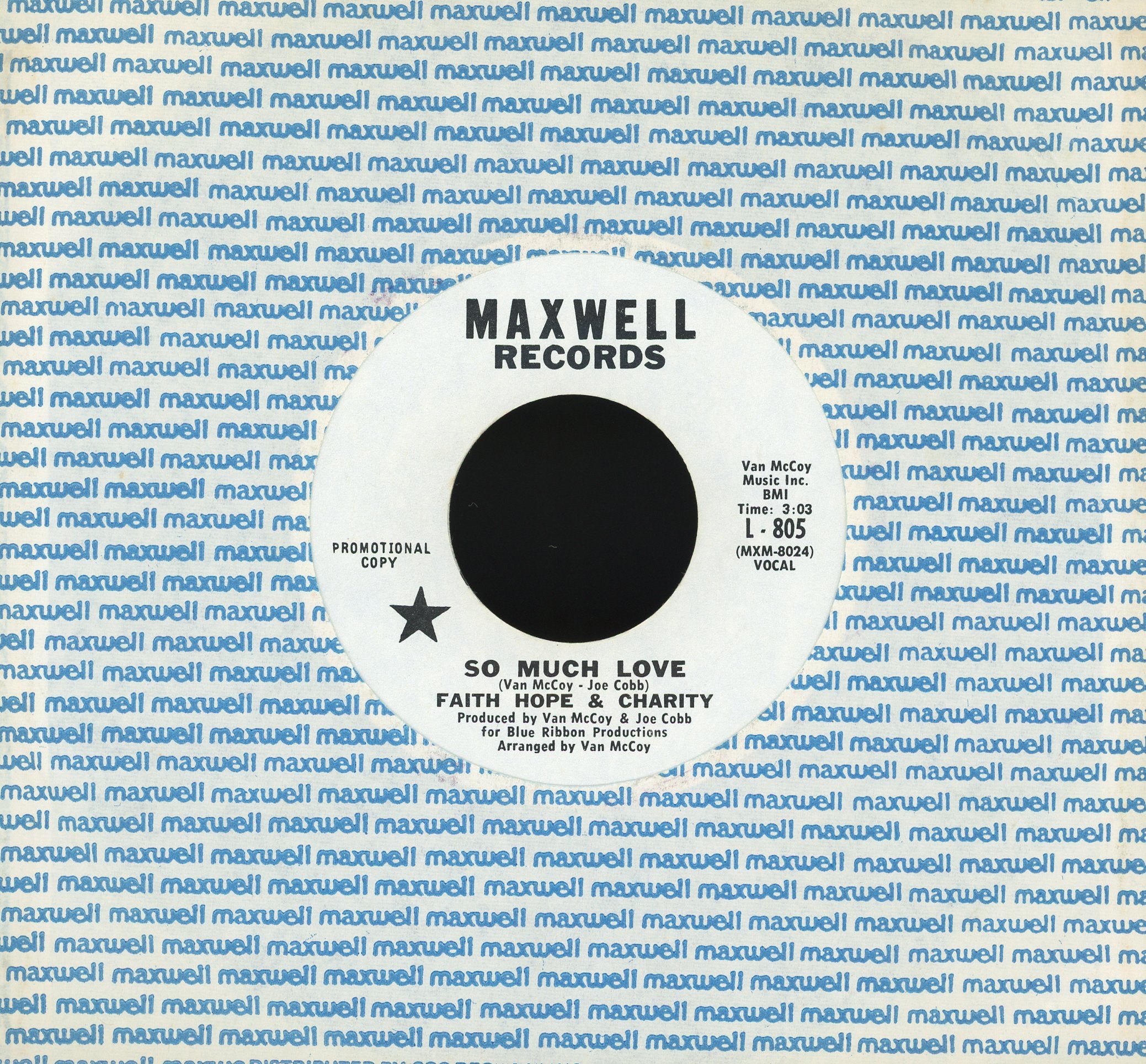 Faith, Hope & Charity - Let's Try It Over / So Much Love on Maxwell Promo Soul 45