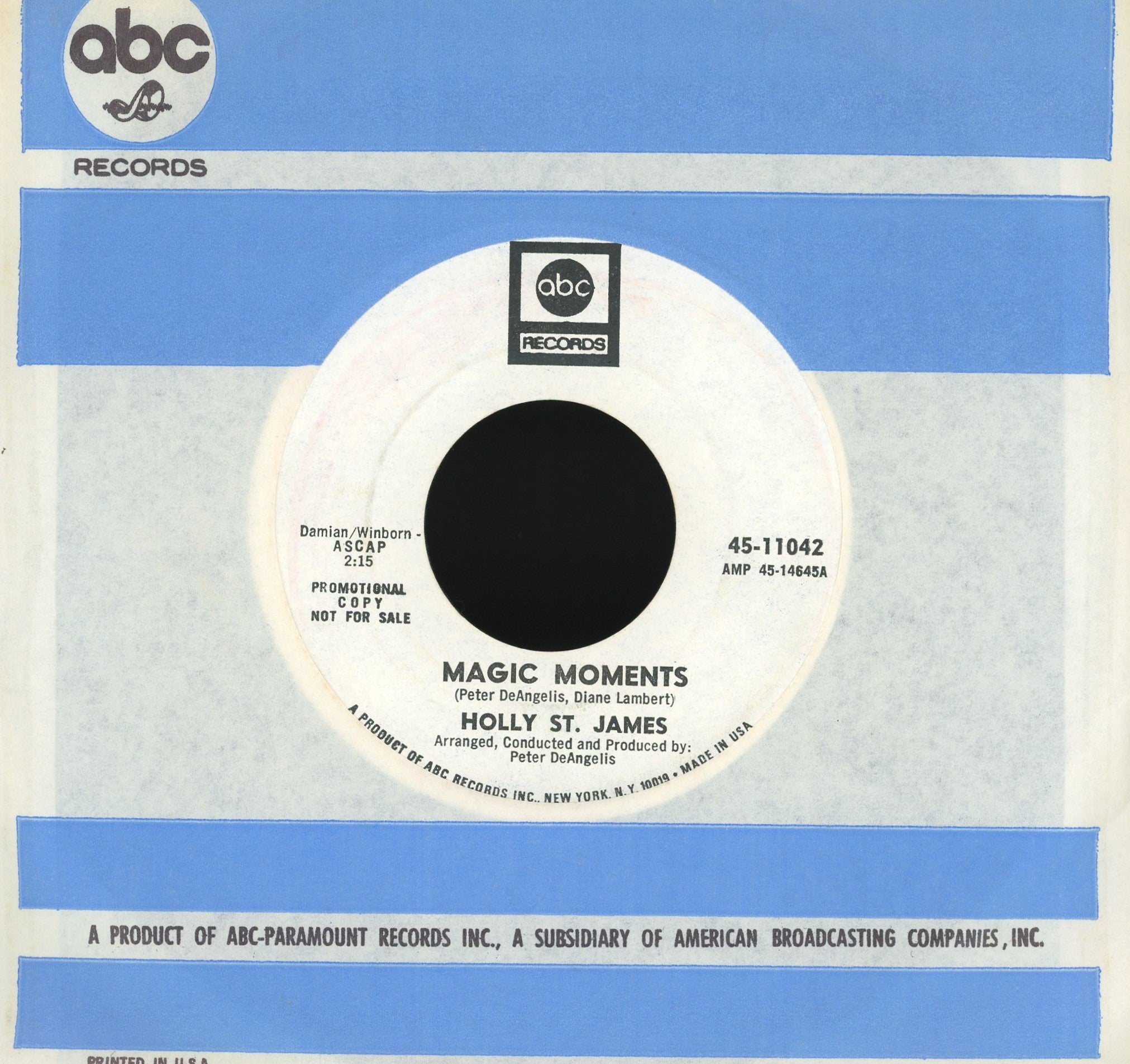 Holly St James - Waiting For My Friend on ABC Records Promo Soul 45