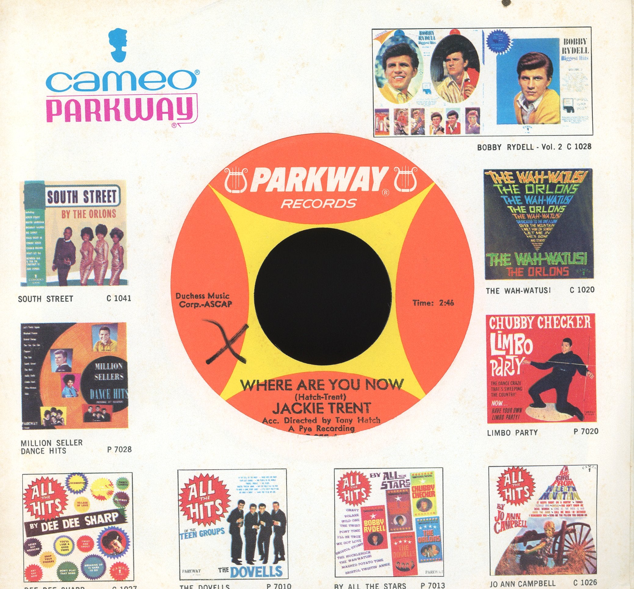 Jackie Trent - Where Are You Now on Parkway Soul 45