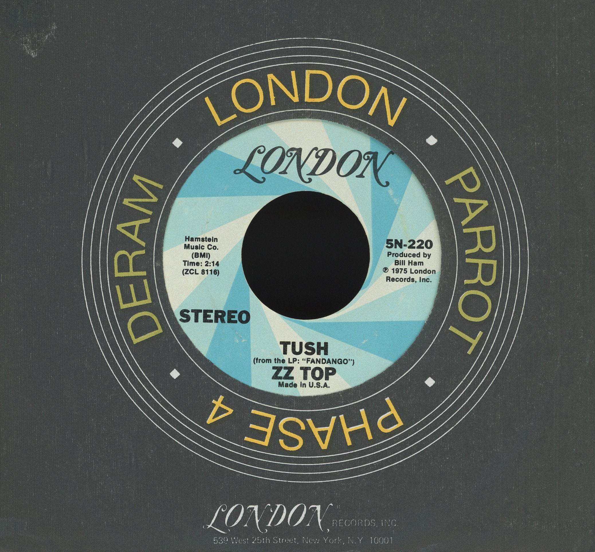 ZZ Top - Tush on London Records Rock 45