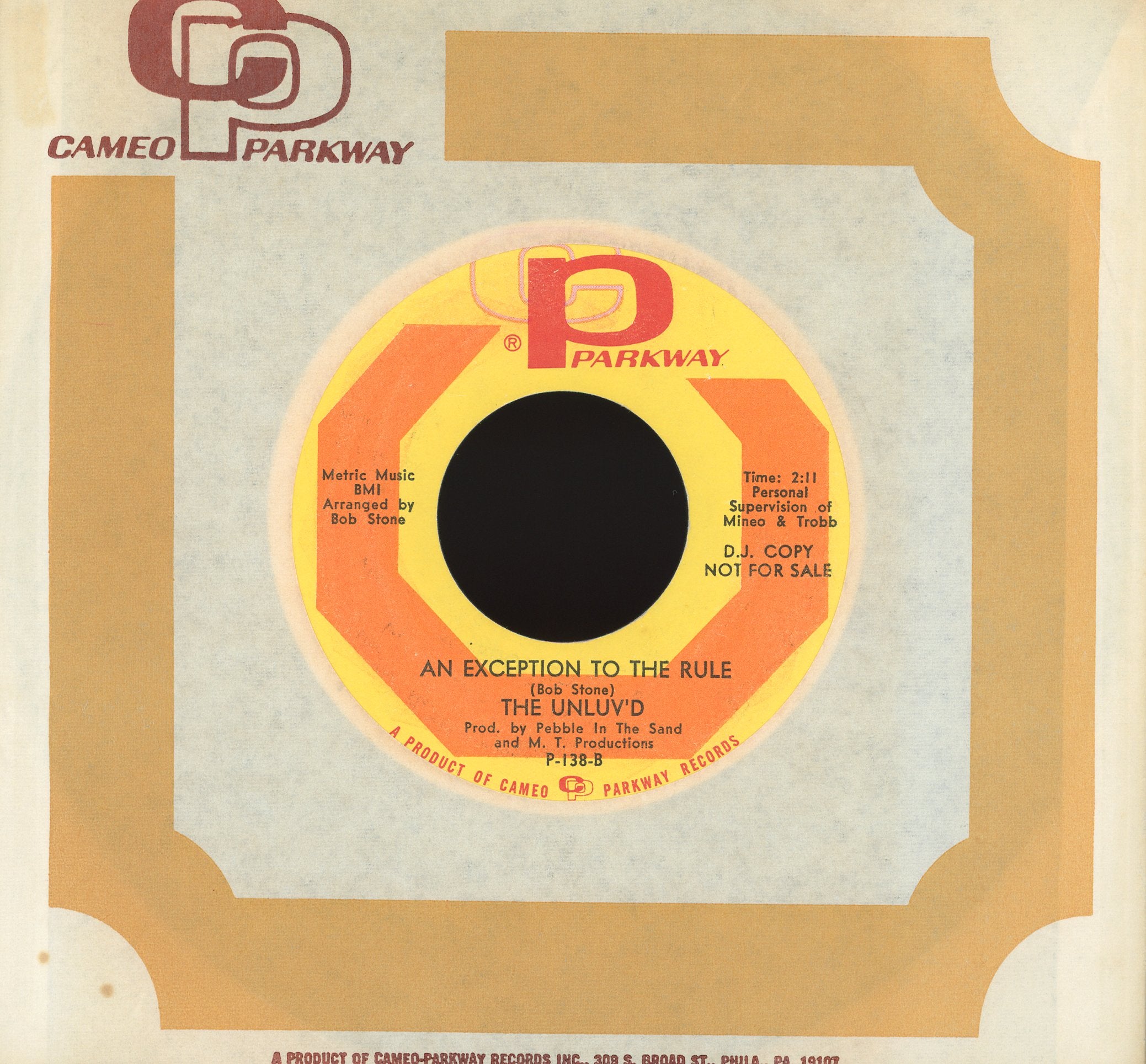The Unluv'd - Ain't Gonna Do You No Harm on Parkway Northern Soul 45