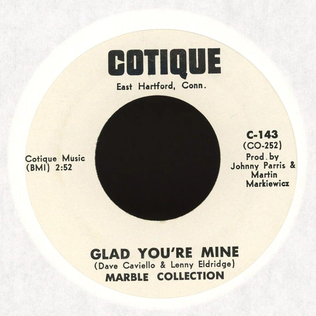 Marble Collection - Glad You're Mine / (What's So Good About) Love In Spring on Cotique Promo Psych Rock 45