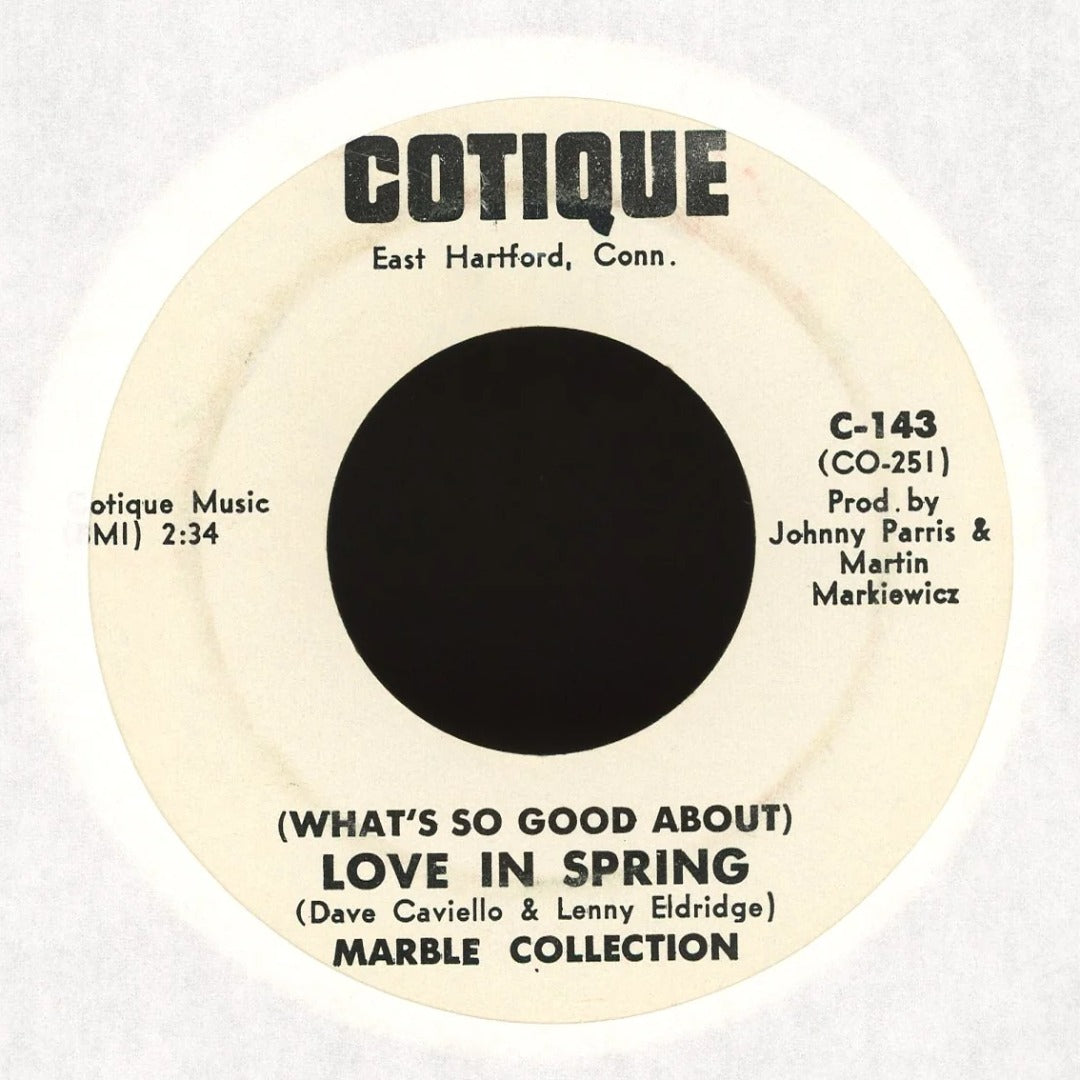 Marble Collection - Glad You're Mine / (What's So Good About) Love In Spring on Cotique Promo Psych Rock 45