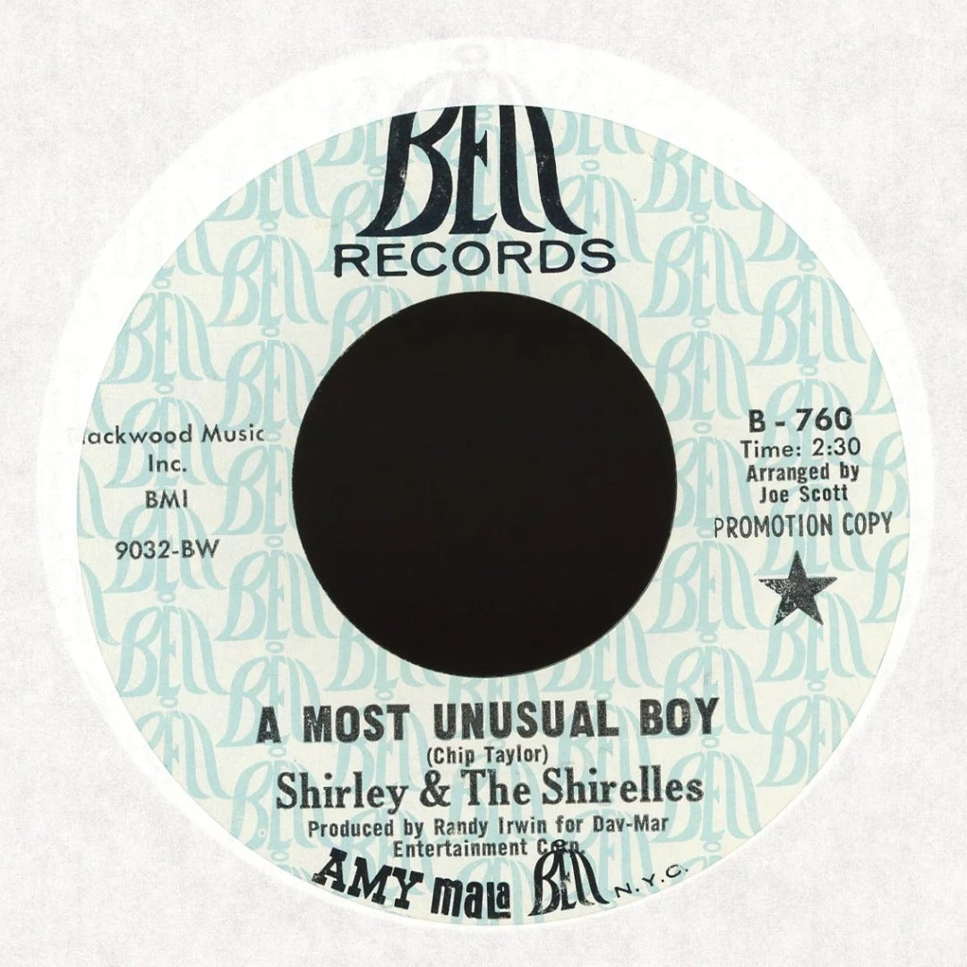 Shirley Owens, The Shirelles - A Most Unusual Boy on Bell Records - Promo Soul 45