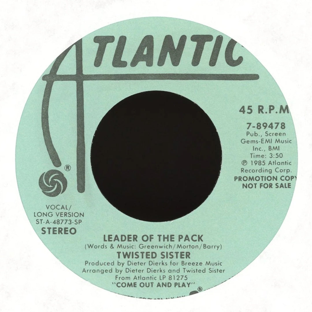Twisted Sister - Leader Of The Pack on Atlantic - Promo Rock 45