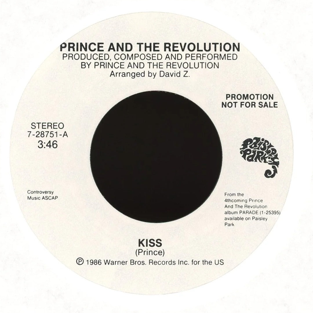 Prince And The Revolution - Kiss on Paisley Park - Promo 45