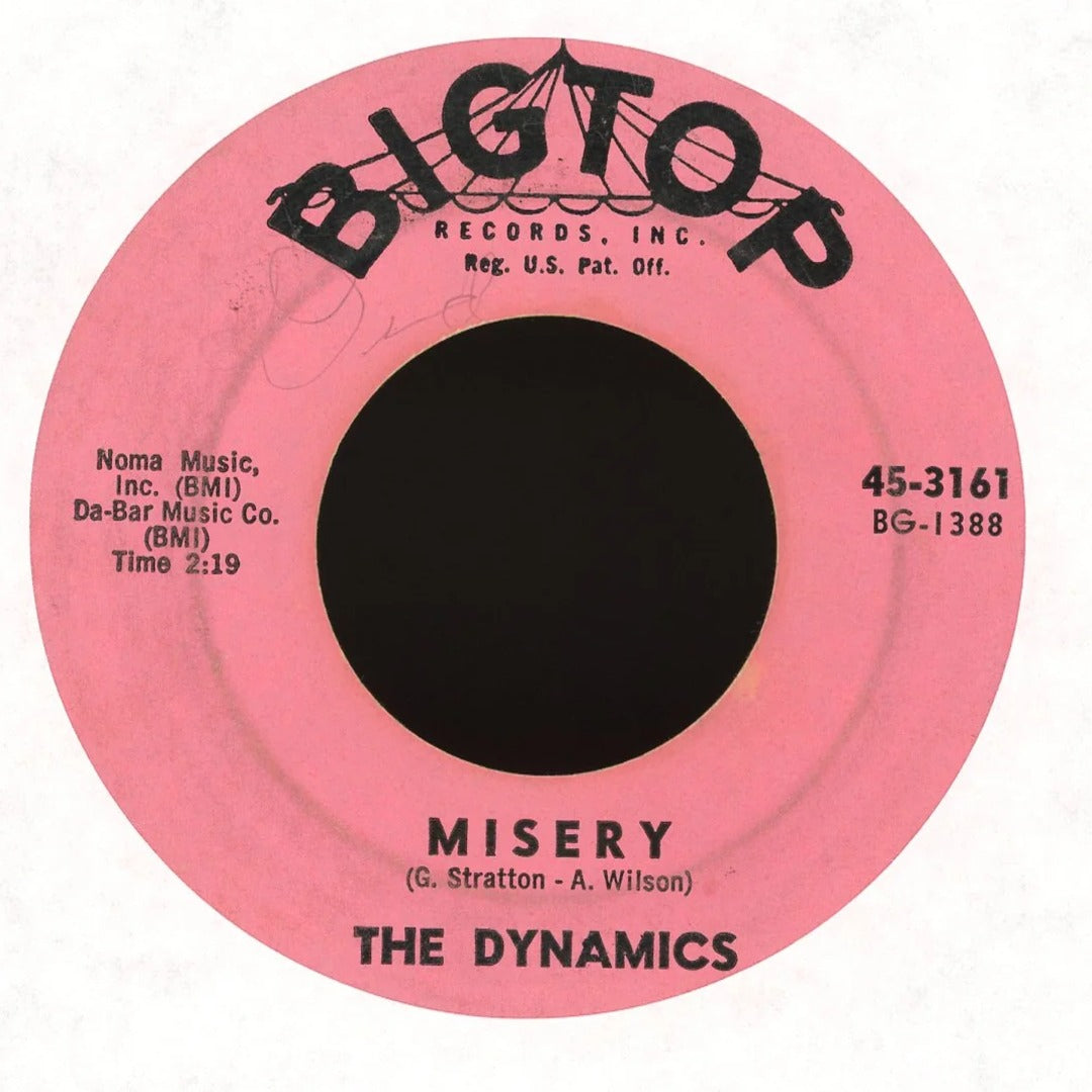 The Dynamics - Misery / I'm The Man on Bigtop R&B 45